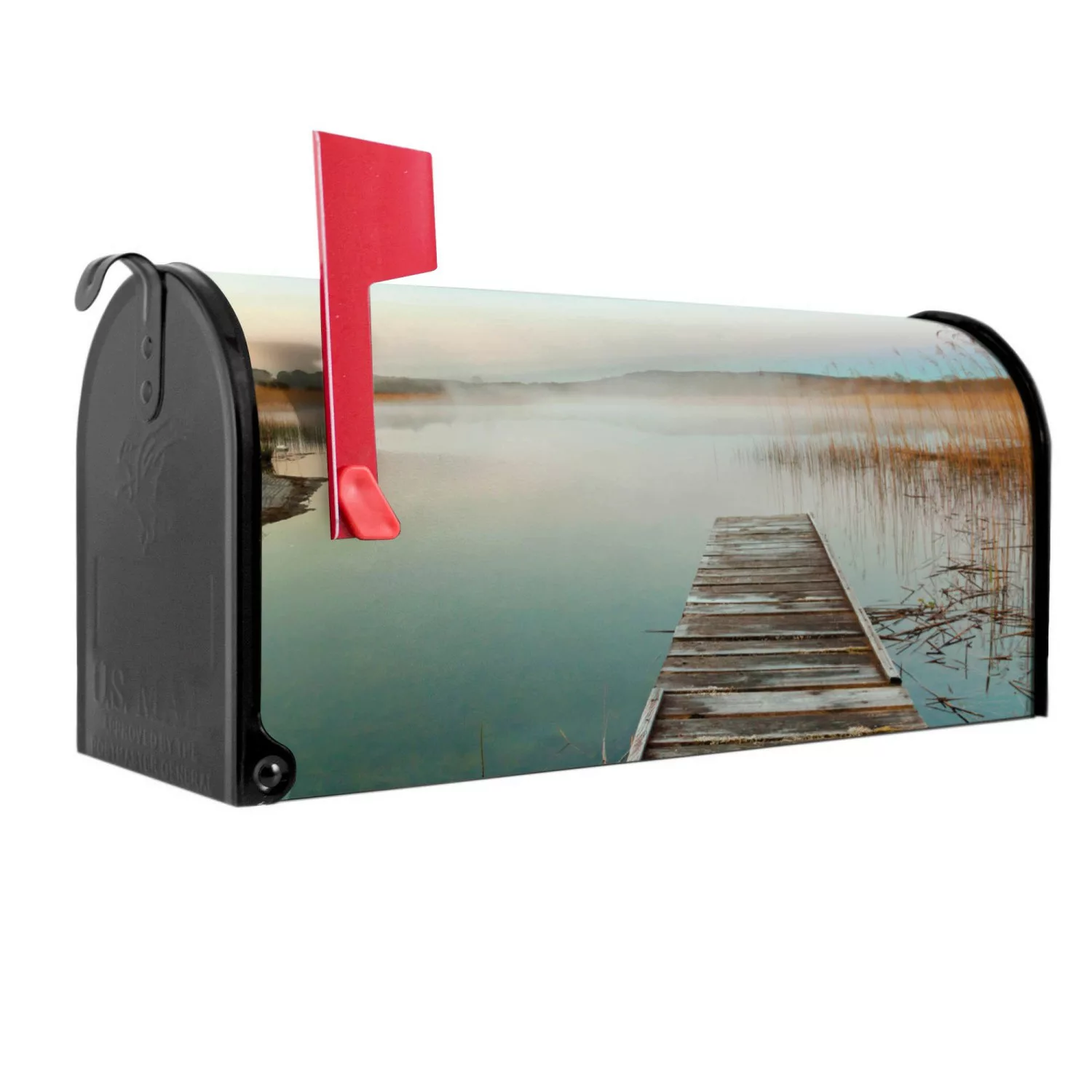 Banjado Amerikanischer Briefkasten Schwarz 48x22x16cm US Mailbox Letterbox günstig online kaufen