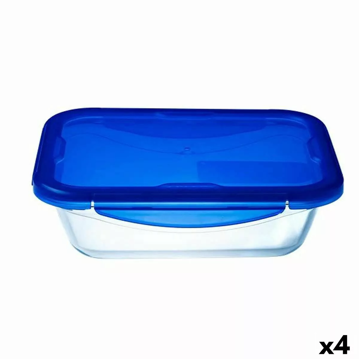 Lunchbox Hermetisch Pyrex Cook & Go Rechteckig Blau 30 X 23 Cm 3,3 L Glas ( günstig online kaufen