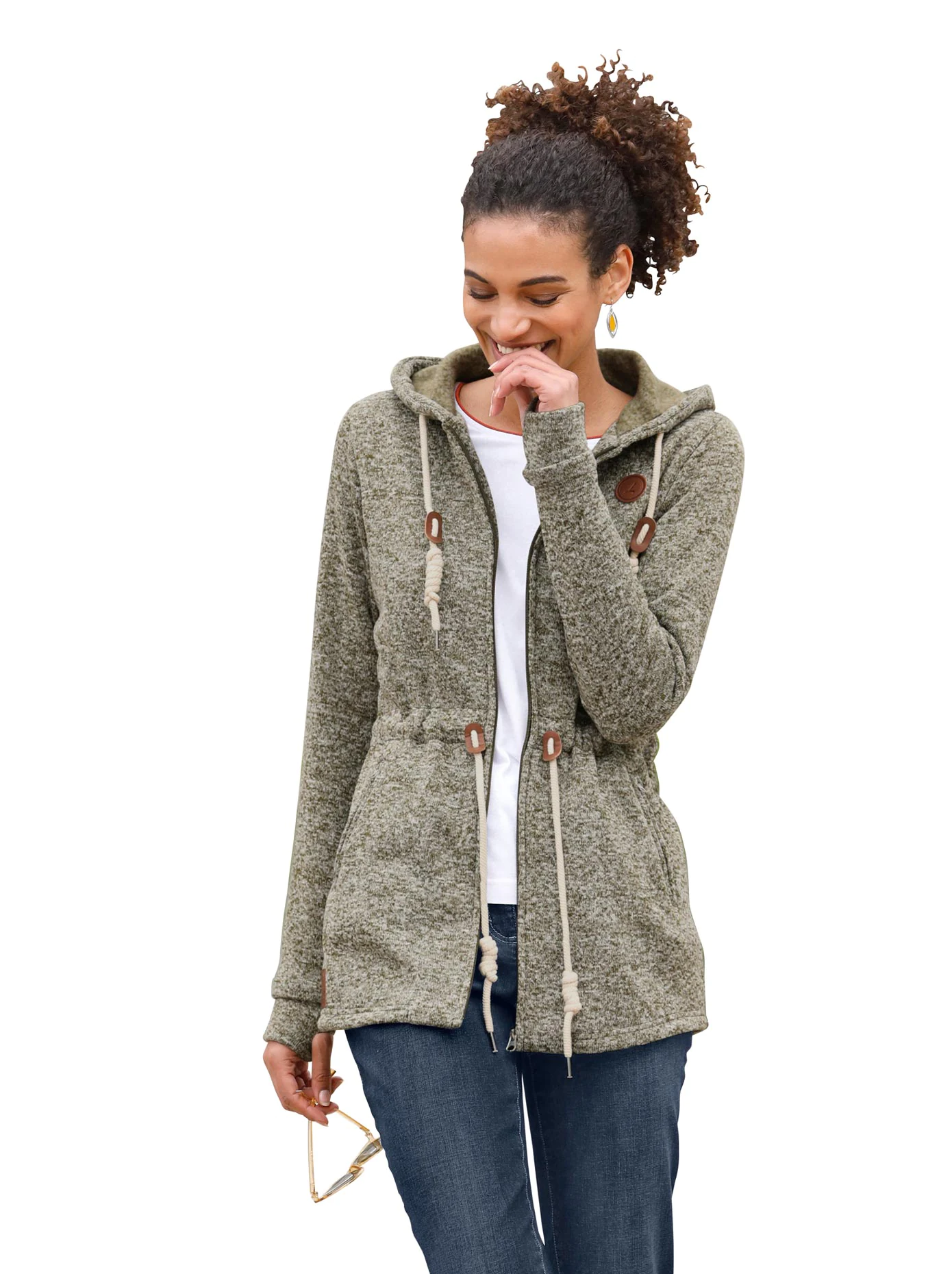 Casual Looks Strickfleecejacke günstig online kaufen