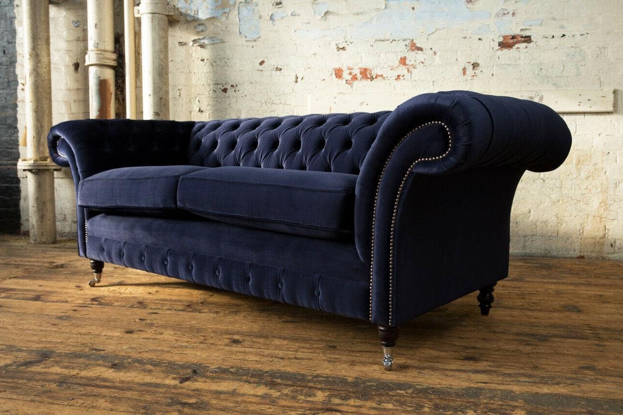 Xlmoebel Sofa Neu Chesterfield Dreisitzer Stoffcouch Polstersofa Sitzgarnit günstig online kaufen