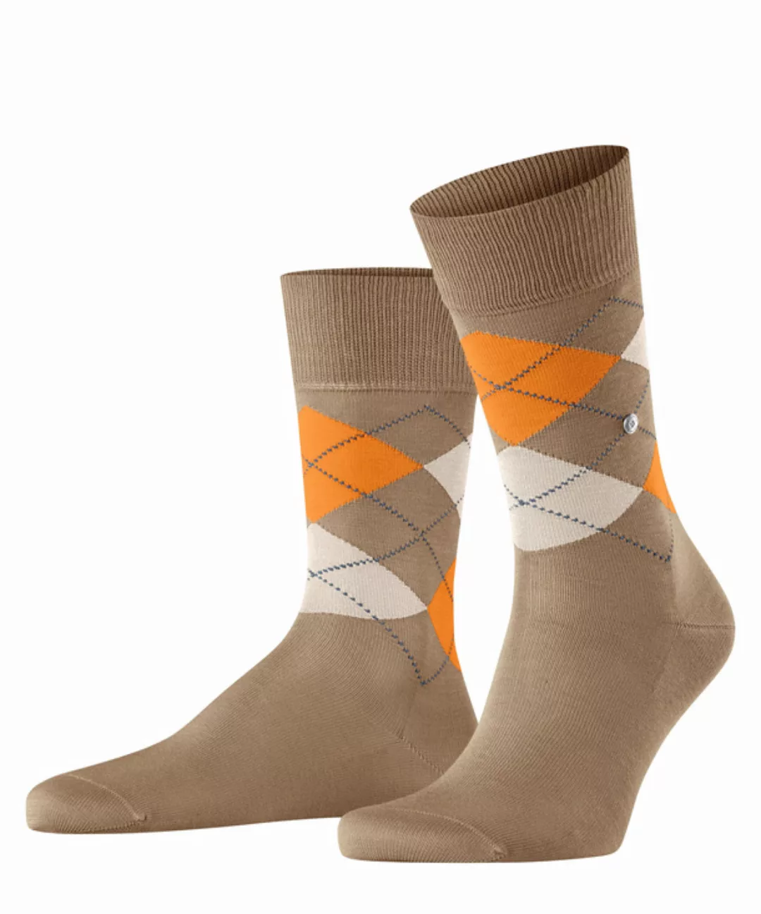 Burlington Manchester Herren Socken, 40-46, Braun, Argyle, Baumwolle, 20182 günstig online kaufen