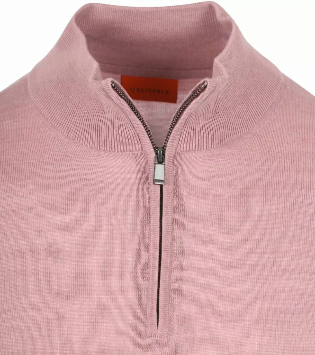 Suitable Merino Half Zip Pullover Rosa - Größe S günstig online kaufen