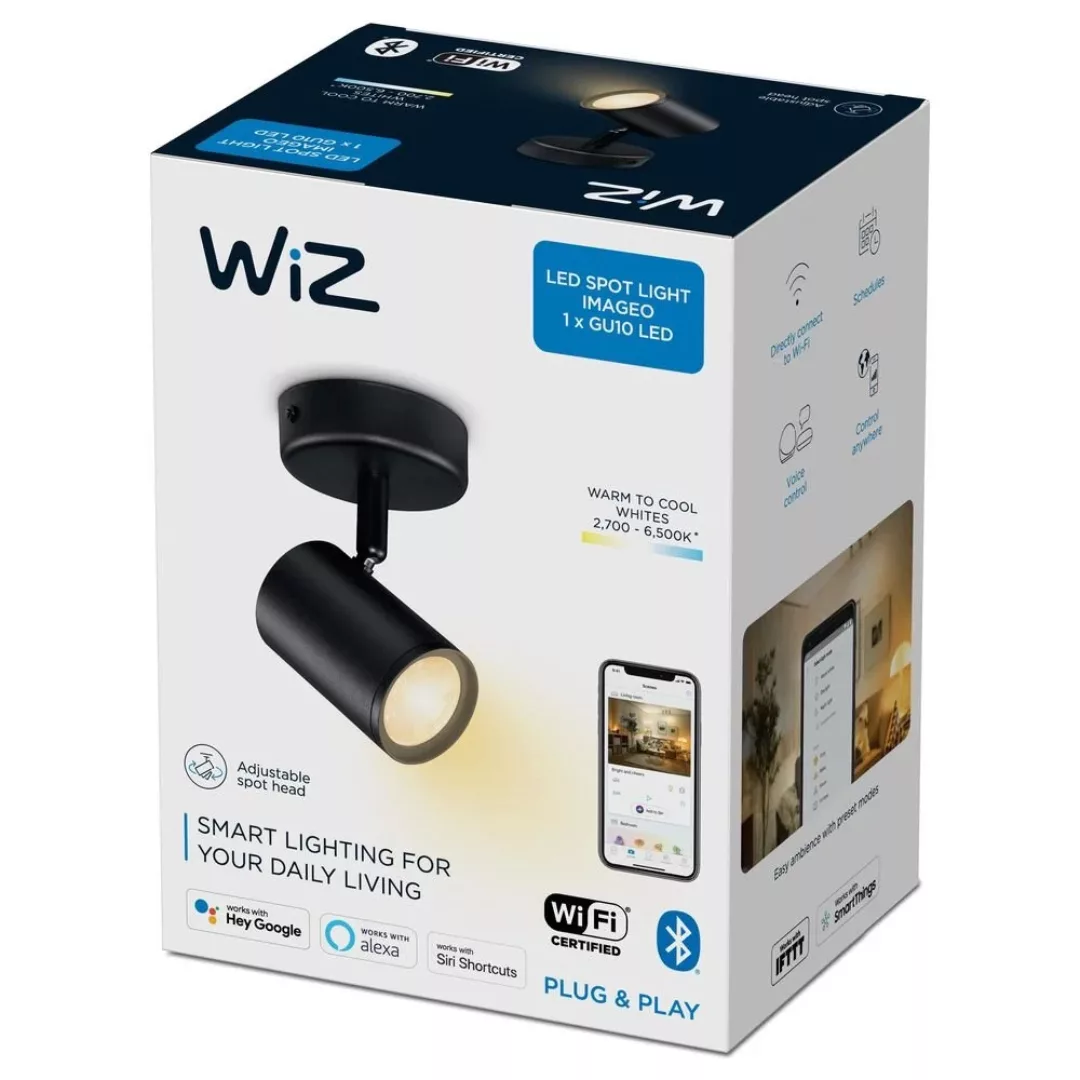WiZ Imageo LED-Spot1-flg. 2.700-6.500 K, schwarz günstig online kaufen