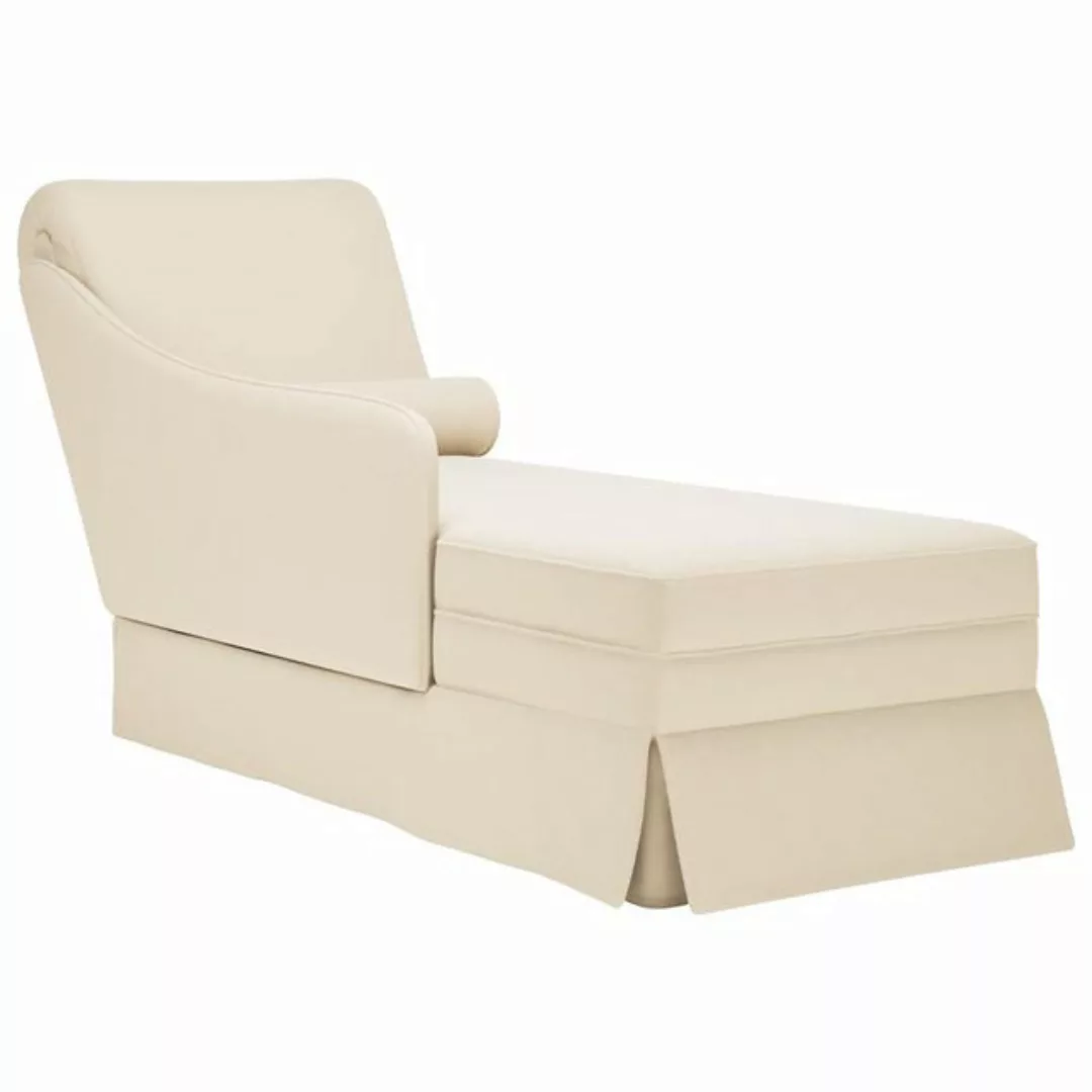 vidaXL Chaiselongue Chaiselongue mit Nackenrolle und Rechter Armlehne Leine günstig online kaufen