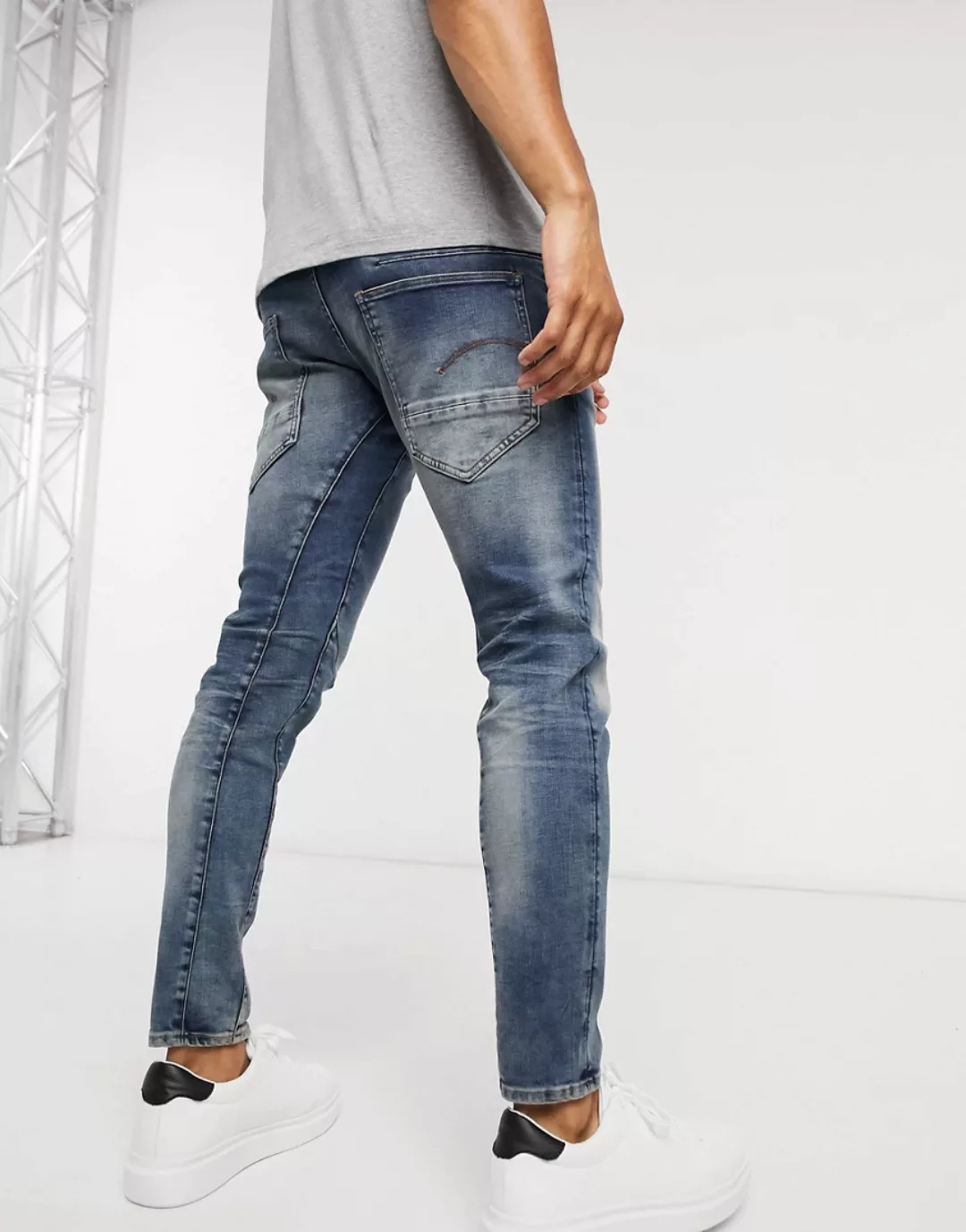 G-Star Herren Jeans D-STAG 3D SLIM Fit - Blau - Medium Aged günstig online kaufen