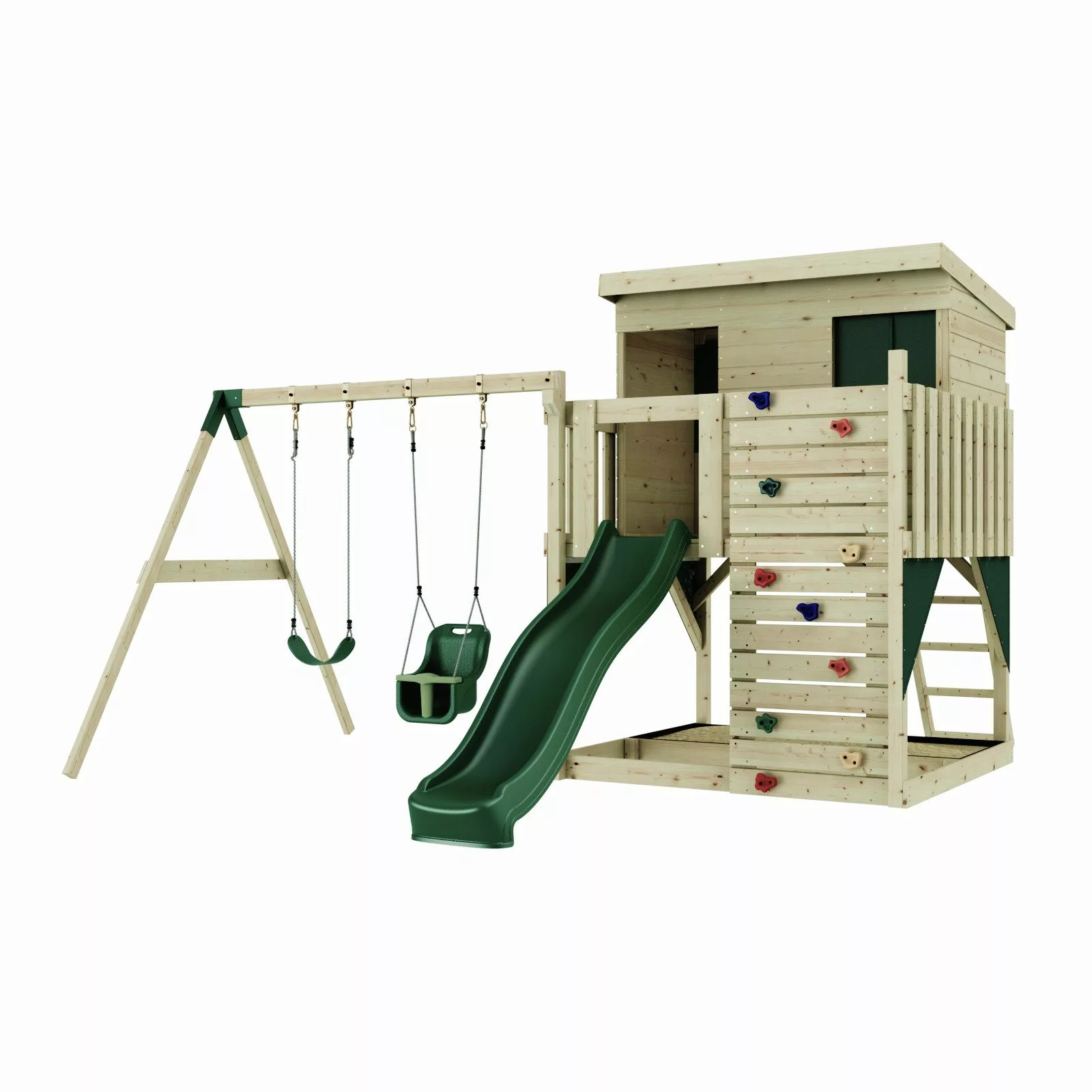 PolarPlay Spielturm Nils, mit Babyschaukel, Eisblau günstig online kaufen