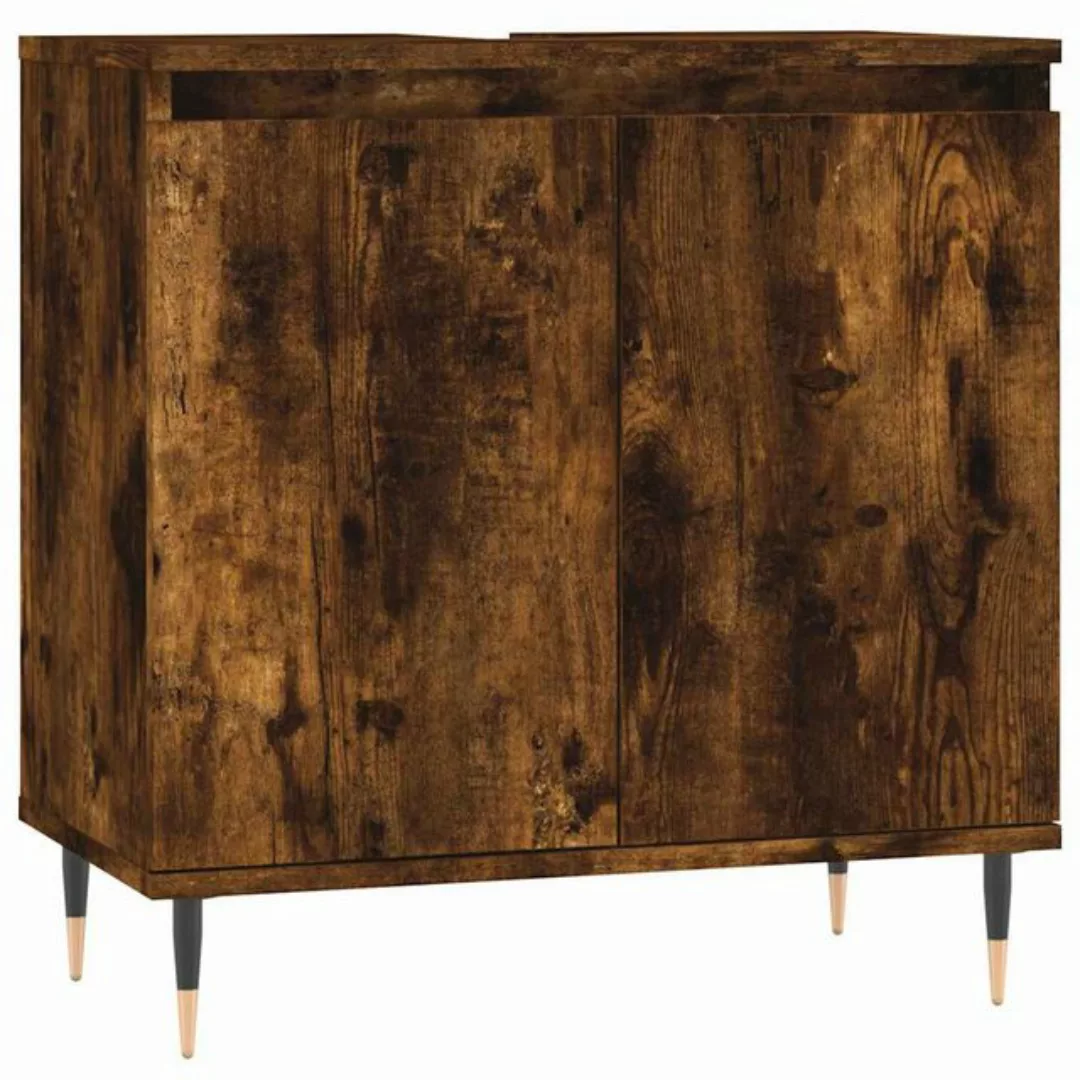 vidaXL Midischrank Badschrank Räuchereiche 58x33x60 cm Holzwerkstoff (1-St) günstig online kaufen