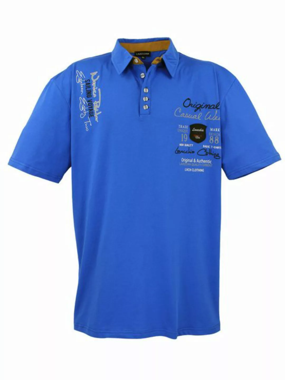 Lavecchia Poloshirt Lavecchia Herren Poloshirt LV-610 (Royalblau, 6XL) Herr günstig online kaufen