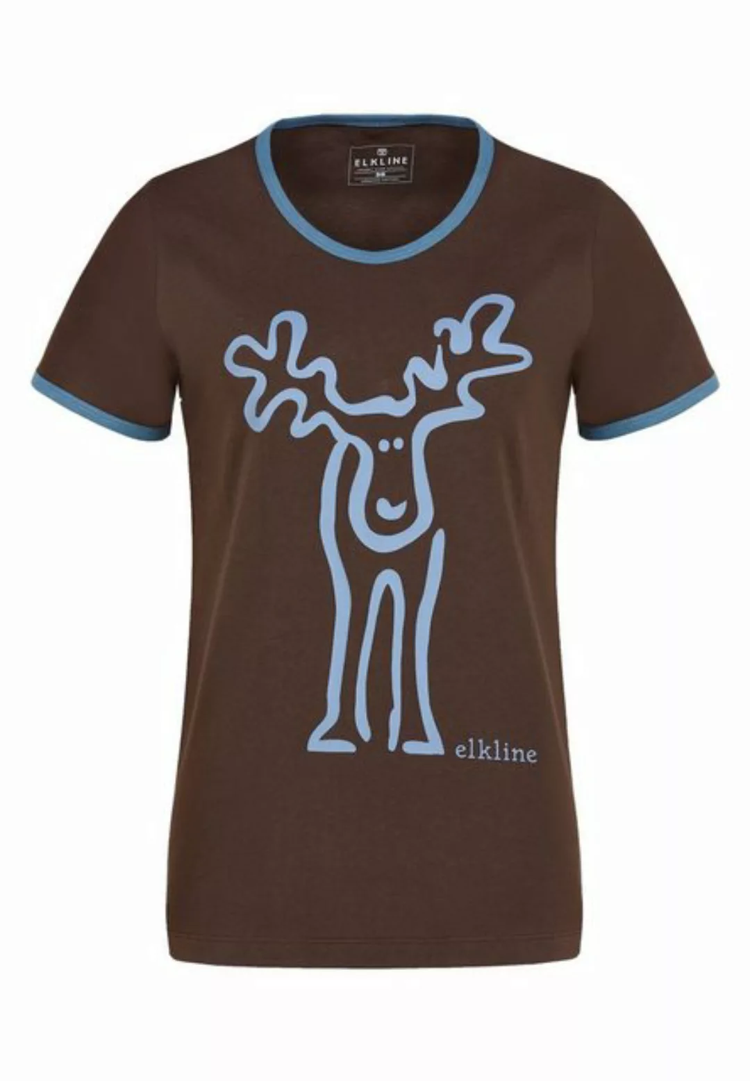 Elkline T-Shirt Rudolfine Retro Elch Brust und Rücken Print günstig online kaufen