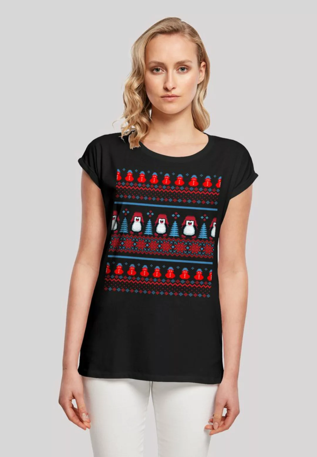 F4NT4STIC T-Shirt "Christmas Pinguin Muster", Print günstig online kaufen