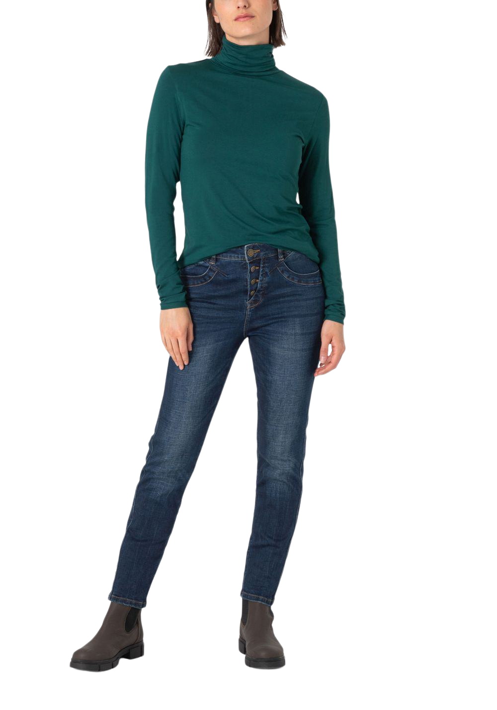 TIMEZONE Damen Jeans SLIM ENAYTZ - Slim Fit - Schwarz - Verry Black Wash günstig online kaufen