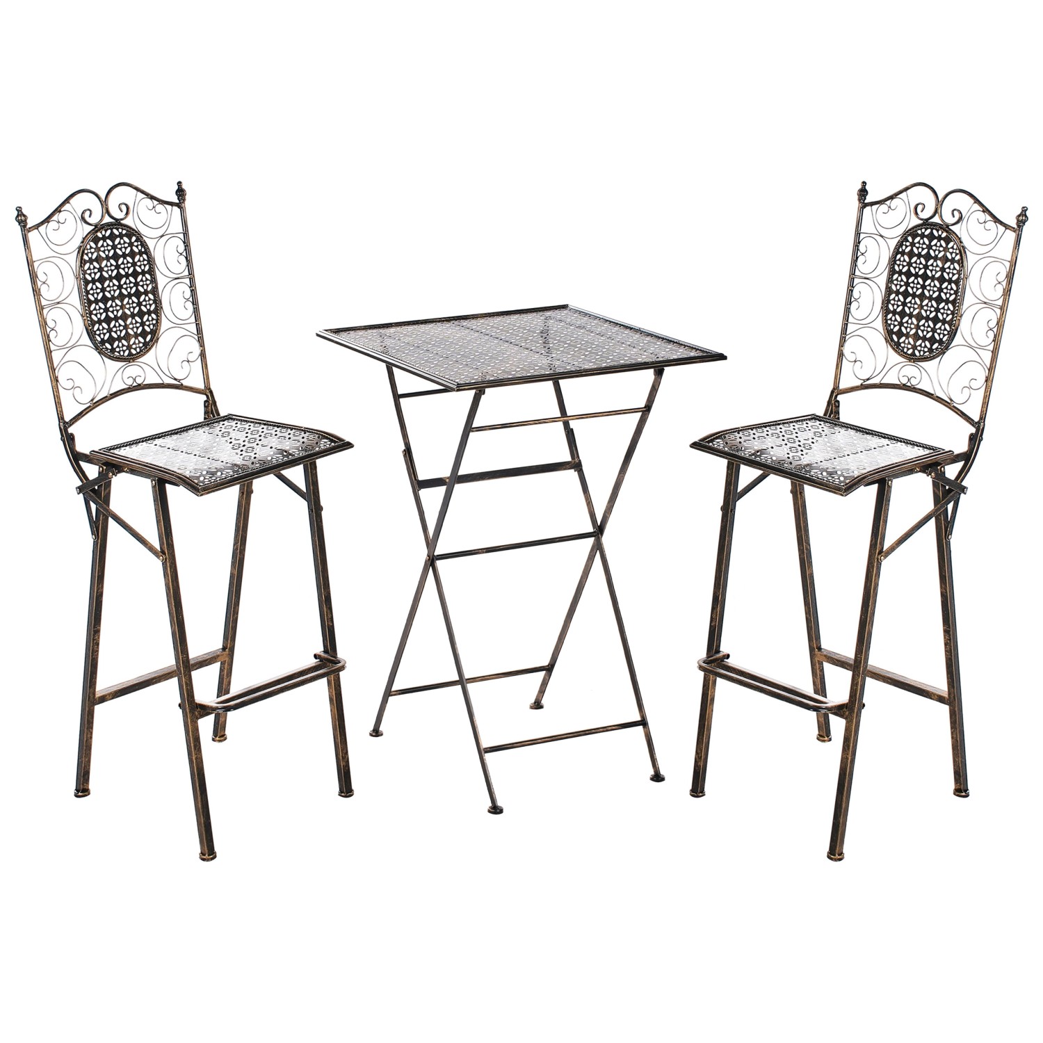 Beliani Bar Set BORMIO Schwarz Gold günstig online kaufen