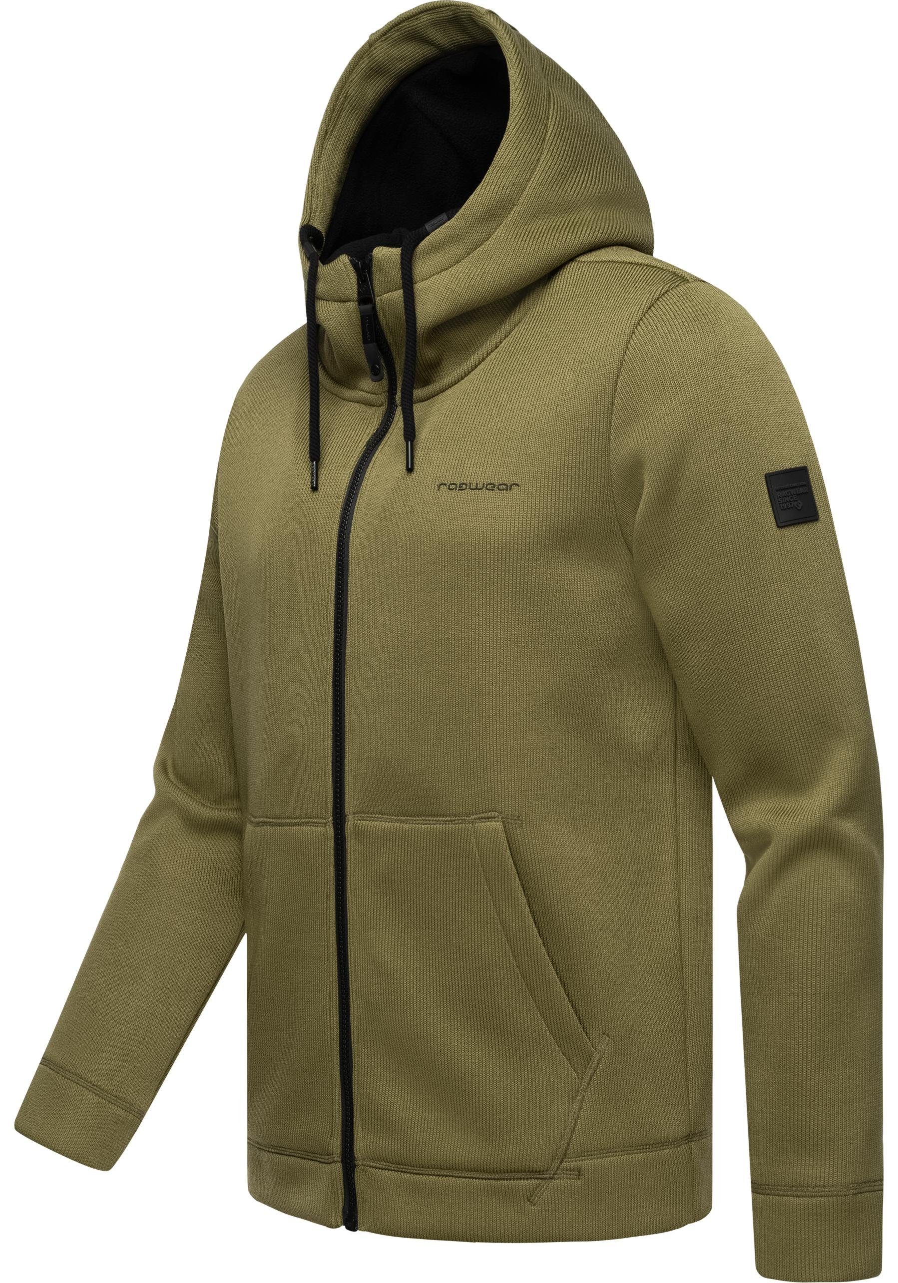 Ragwear Kapuzenstrickjacke Fabian Herren Basic Rippstrick-Jacke günstig online kaufen