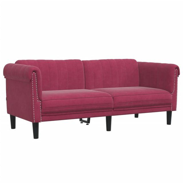 vidaXL Sofa Sofa 2-Sitzer Weinrot Samt günstig online kaufen