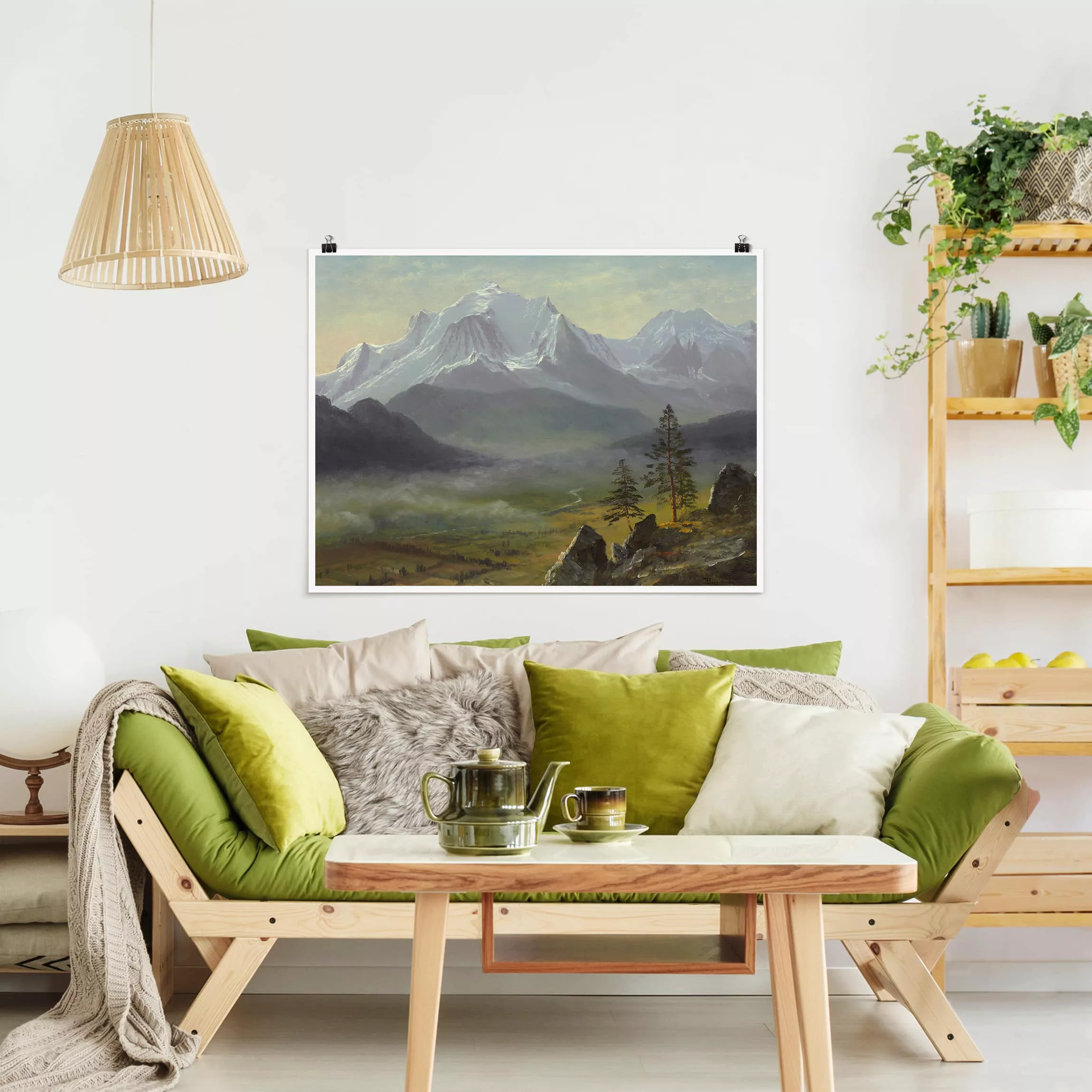 Poster Kunstdruck - Querformat Albert Bierstadt - Mont Blanc günstig online kaufen