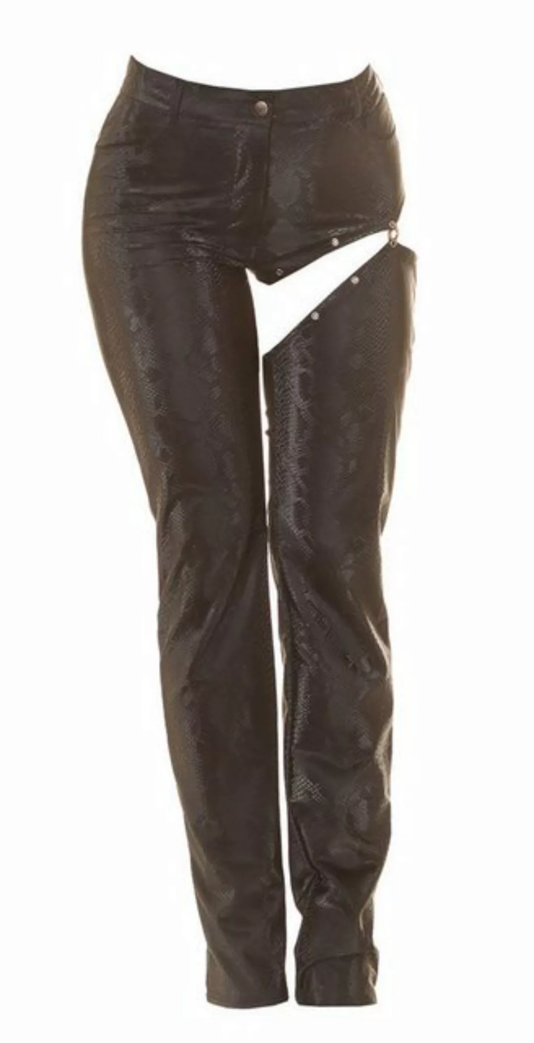 Koucla Treggings Wetlook Hose mit cut out günstig online kaufen