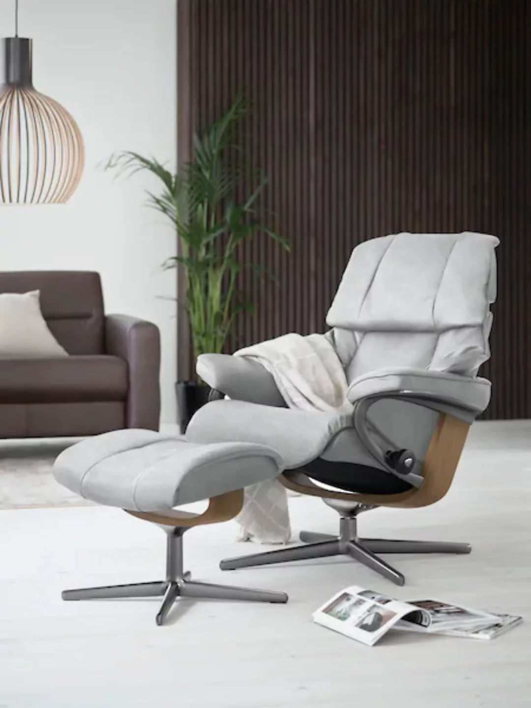 Stressless Relaxsessel "Reno", mit Cross Base, Größe S, M & L, Holzakzent E günstig online kaufen