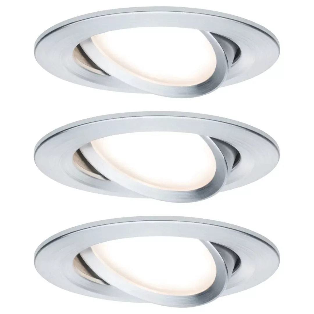 Premium LED Einbauspot Slim Coin, schwenkbar, dimmbar, alu gedreht, 3er Set günstig online kaufen