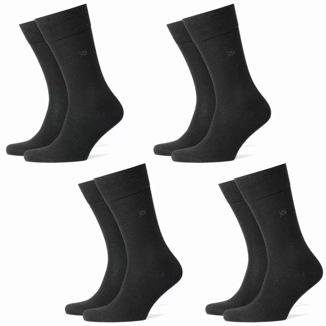 Burlington 4er Pack Herren Socken LEEDS - Schurwolle, Uni, 40-46 (4x 1 Paar günstig online kaufen