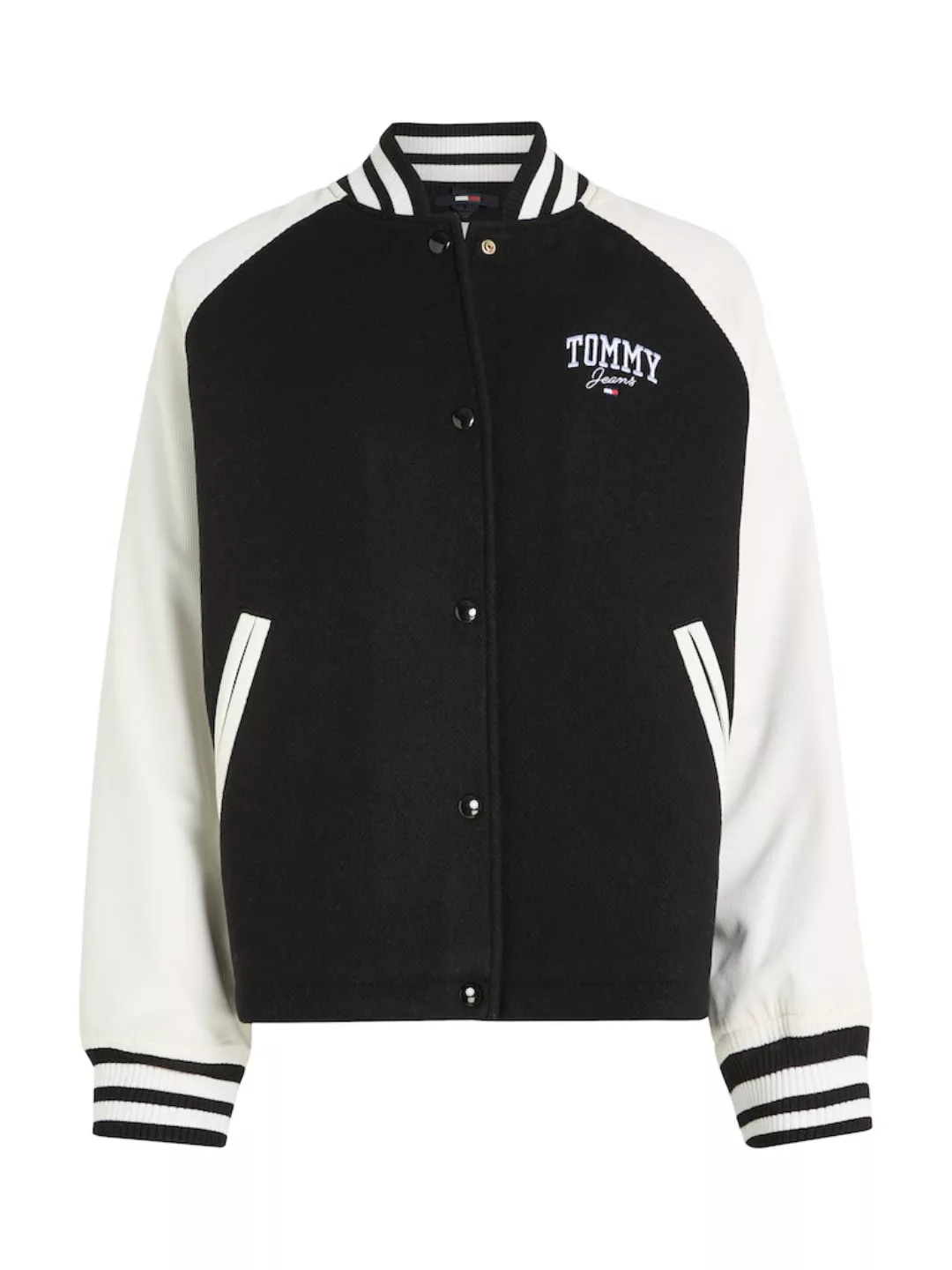 Tommy Jeans Outdoorjacke "TJW CORD WOOL MIX LETTERMAN", mit Logostickerei günstig online kaufen