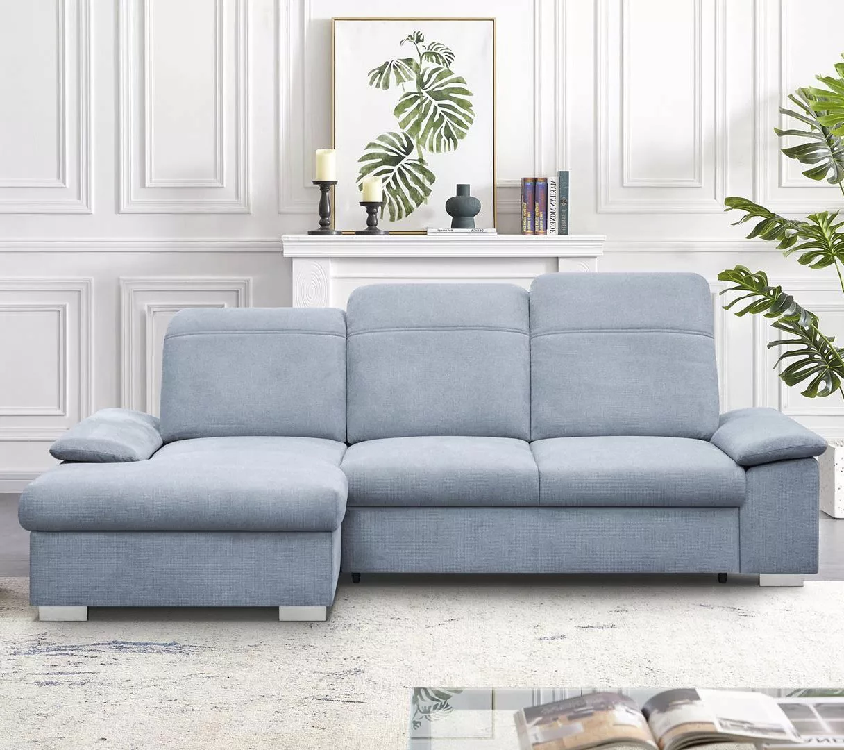 CALIZZA INTERIORS Ecksofa Moli 2 L-Form, Bettkasten, Schlaffunktion, Kopfte günstig online kaufen