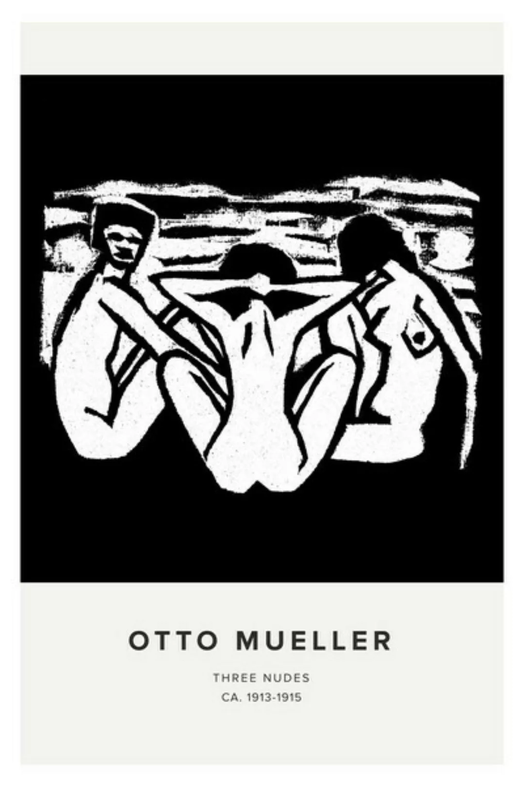 Poster / Leinwandbild - Otto Mueller: Drei Nackte günstig online kaufen