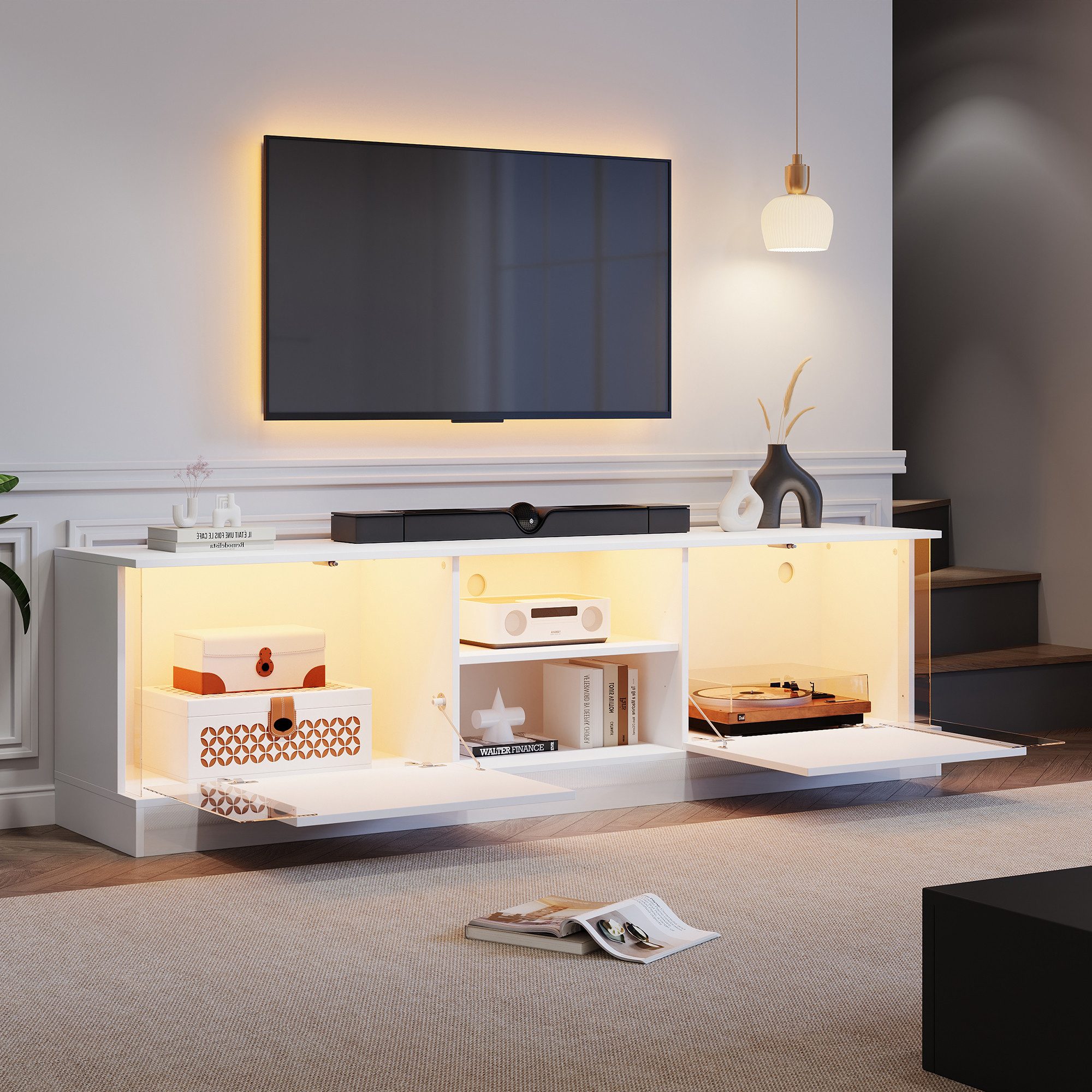 HAUSS SPOLE Lowboard Hochglanz-TV-Schrank, für bis günstig online kaufen