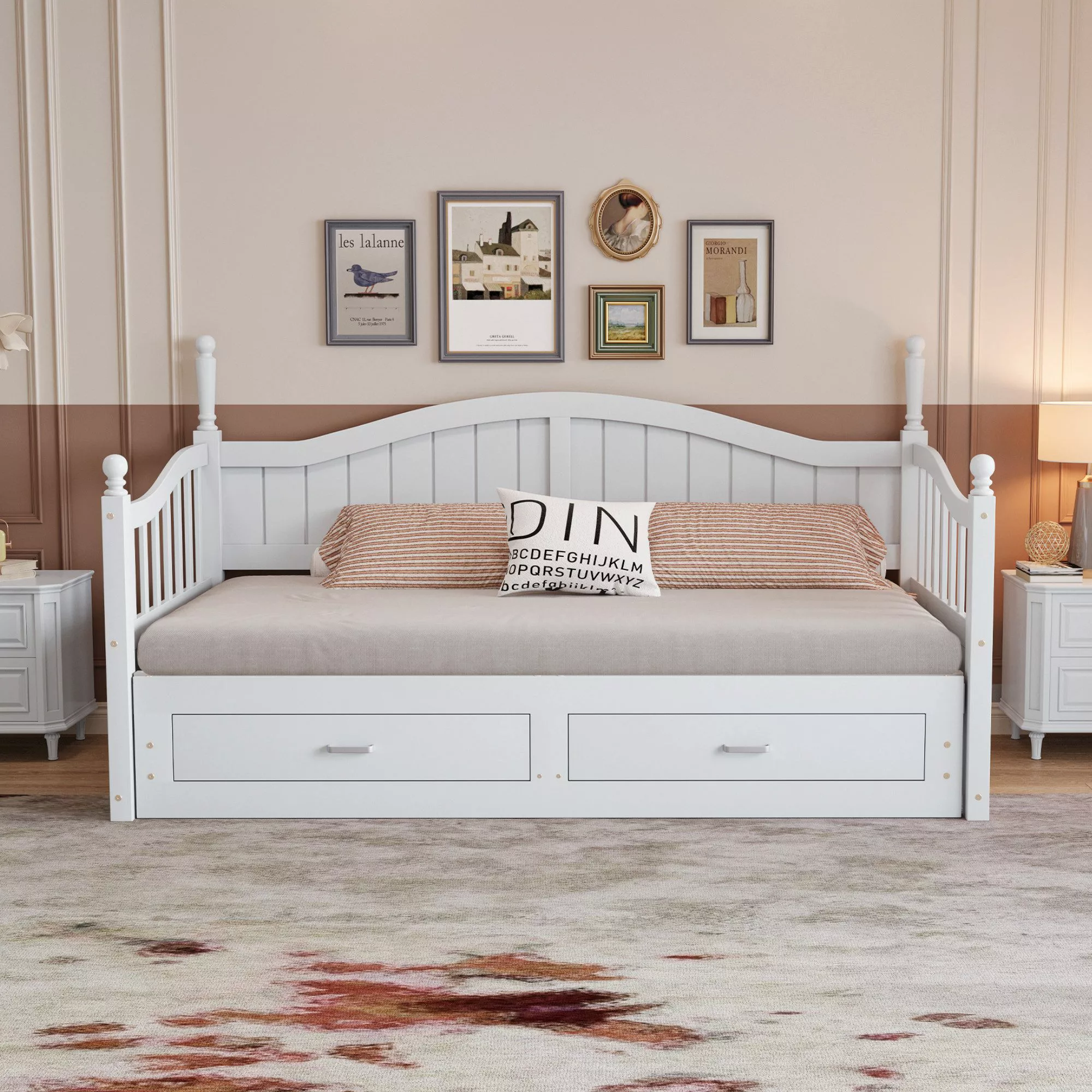 STILVORA Schlafsofa 90/180×190 Bettgestell mit Schubladen günstig online kaufen