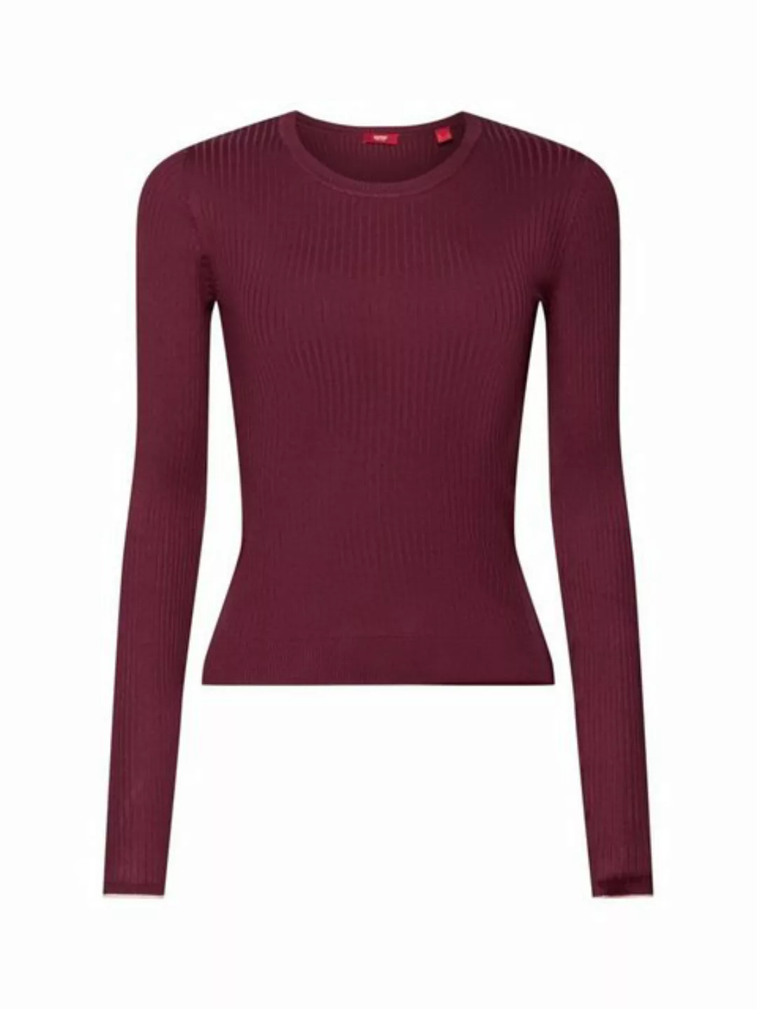 edc by Esprit Rundhalspullover Gestreiftes Rippstrick-Top günstig online kaufen