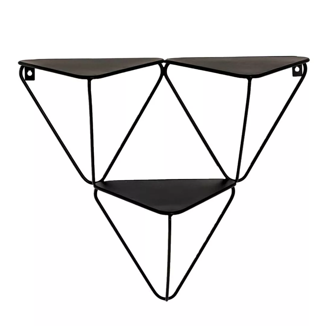 Dreieck Regale aus Metall Schwarz lackiert (2er Set) günstig online kaufen