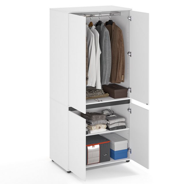 KOMTO Garderobenschrank CUBE 60-90 cm Mit Fächern Schubladen Kleiderschrank günstig online kaufen