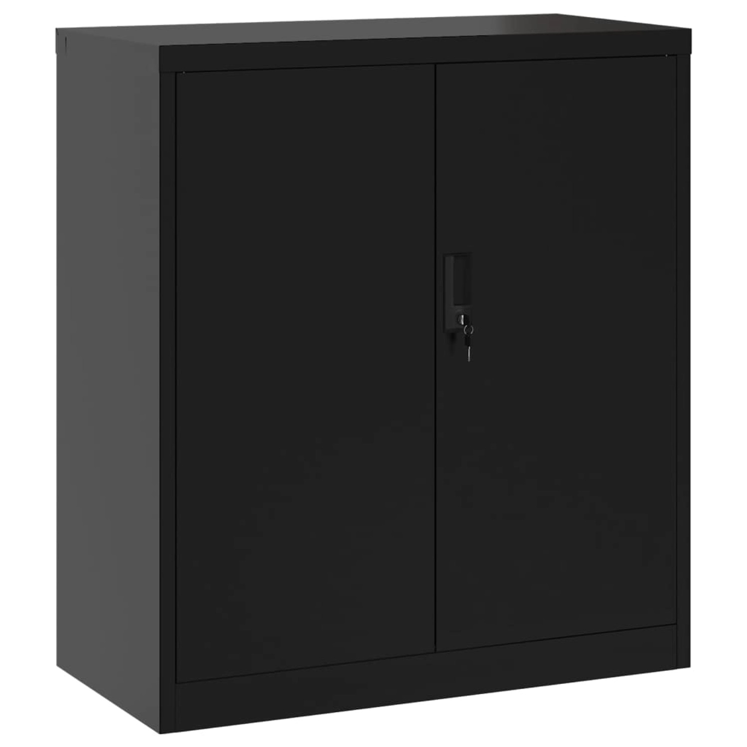 vidaXL Aktenschrank Aktenschrank Schwarz 79x40x90 cm Stahl (1-St) günstig online kaufen