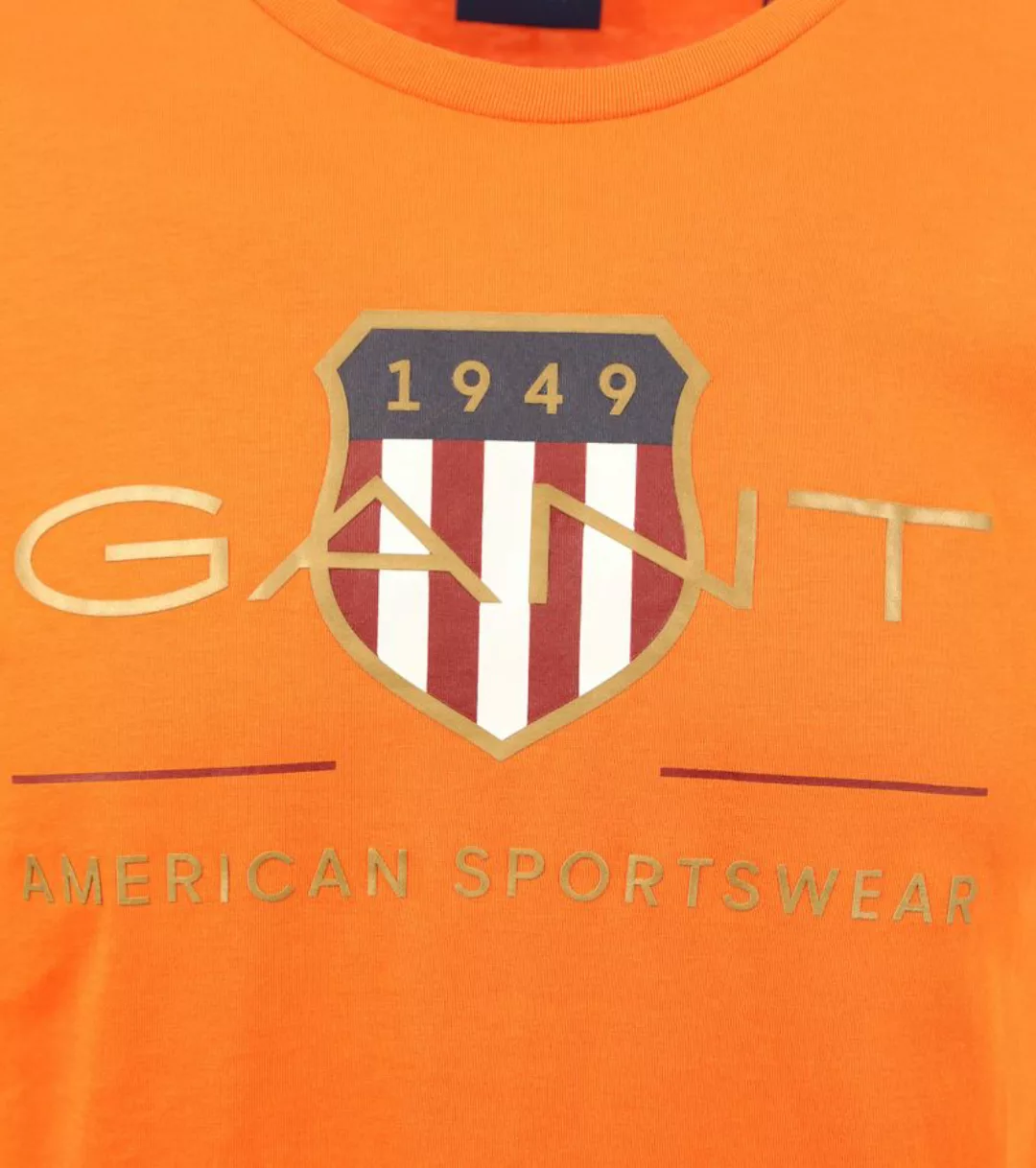 Gant T-shirt Shield Logo Orange - Größe M günstig online kaufen