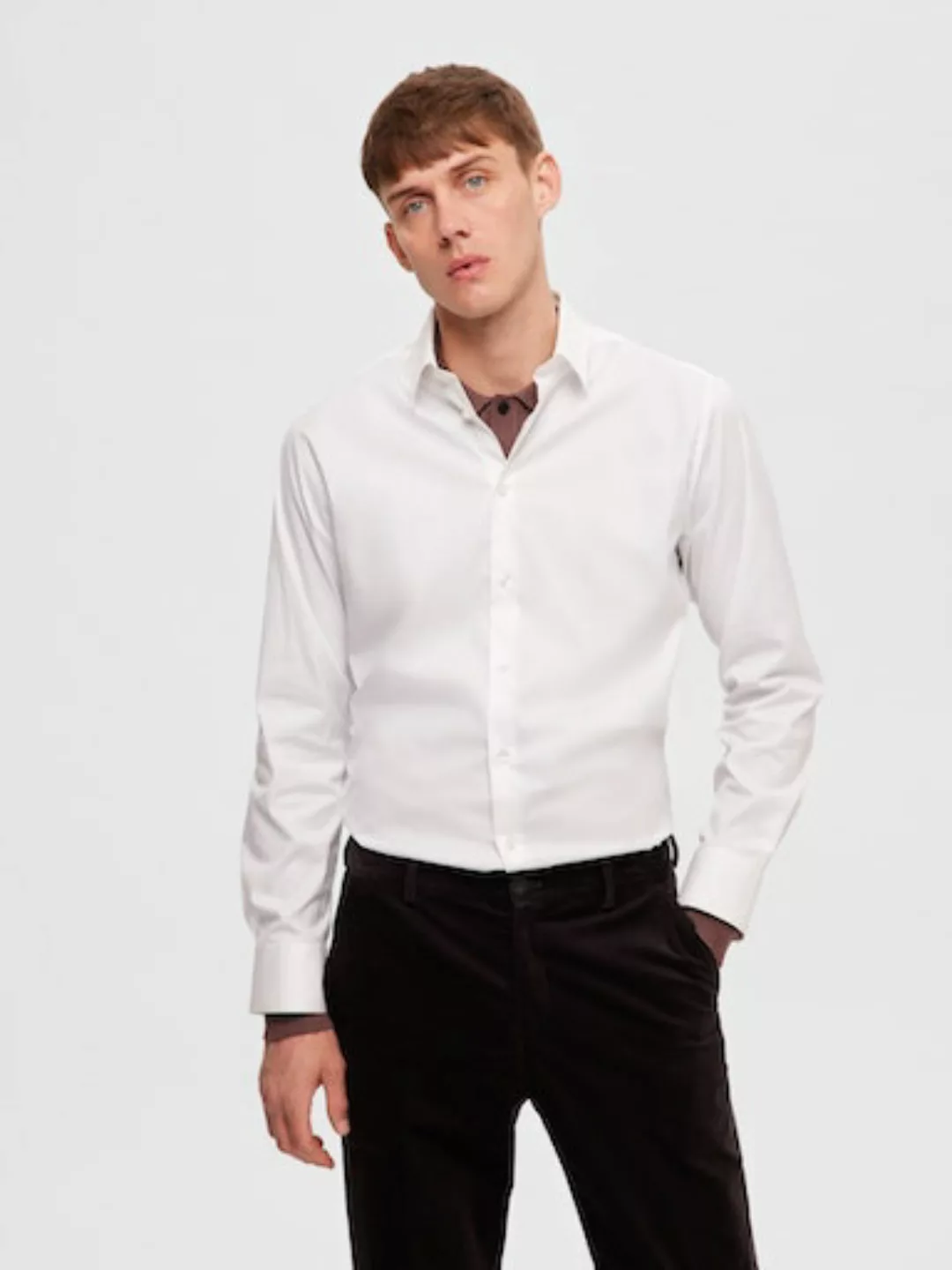 SELECTED HOMME Langarmhemd SLHSLIMTRAVEL SHIRT NOOS günstig online kaufen