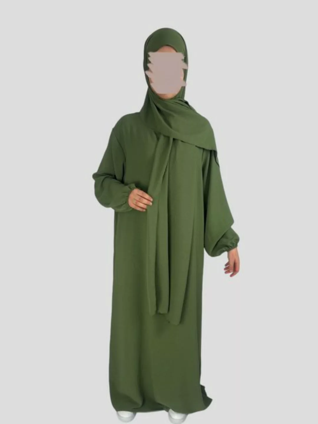 Aymasal Maxikleid Einteilige Abaya mit integriertem Hijab Gebetskleid islam günstig online kaufen