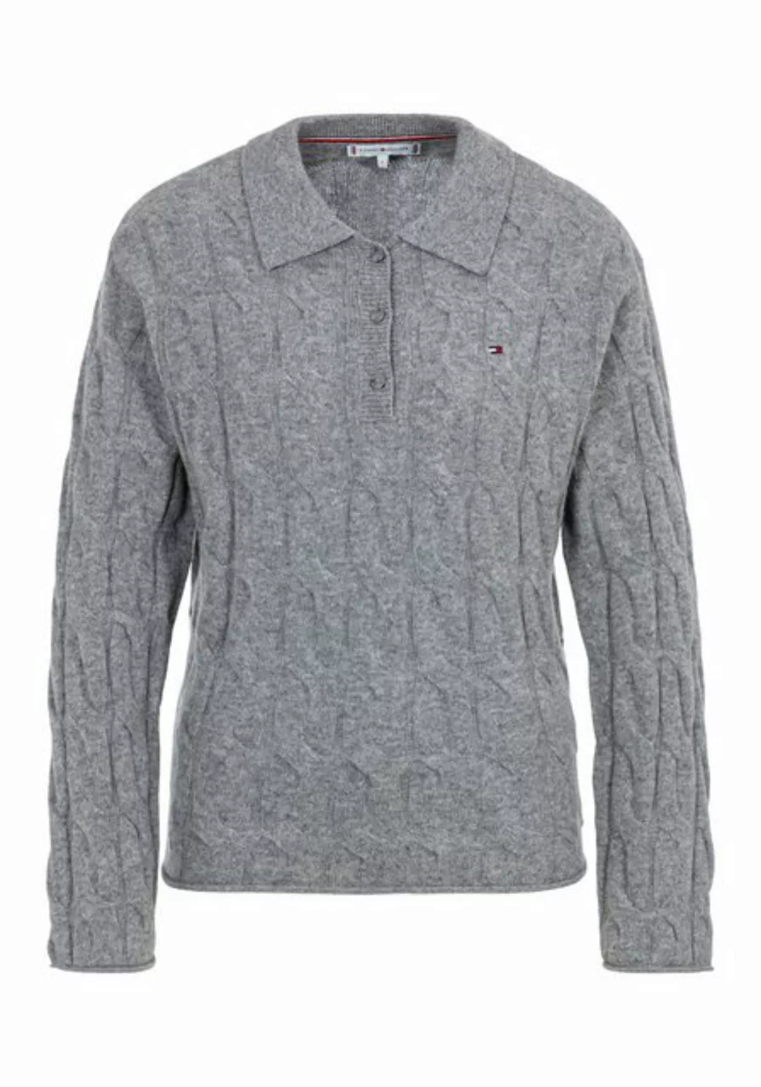 Tommy Hilfiger Polokragenpullover SOFT WOOL CABLE POLO SWEATER mit Kragen & günstig online kaufen