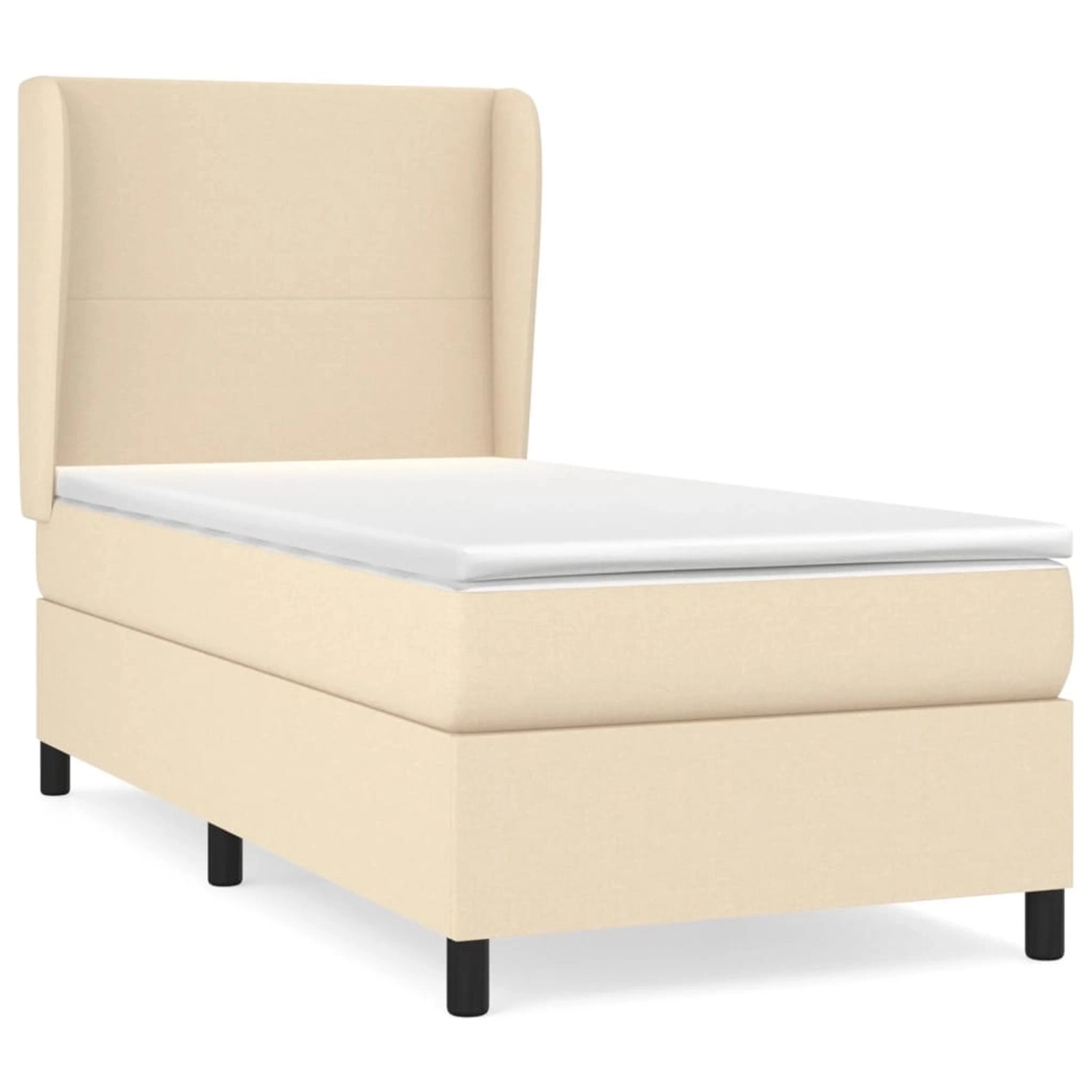 vidaXL Boxspringbett mit Matratze Creme 80x200 cm Stoff1393463 günstig online kaufen