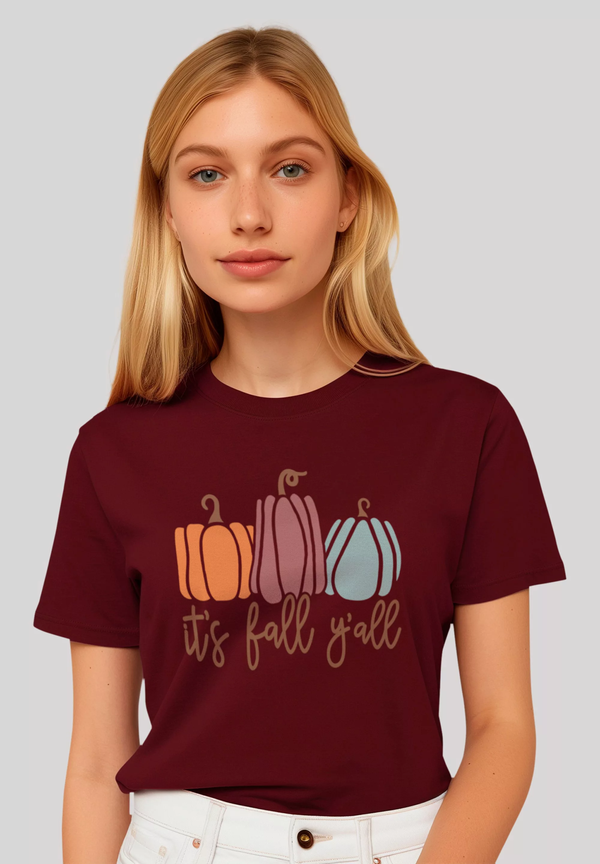 F4NT4STIC T-Shirt "Pumpkins Kürbis its Fall Herbst yall", Premium Qualität, günstig online kaufen