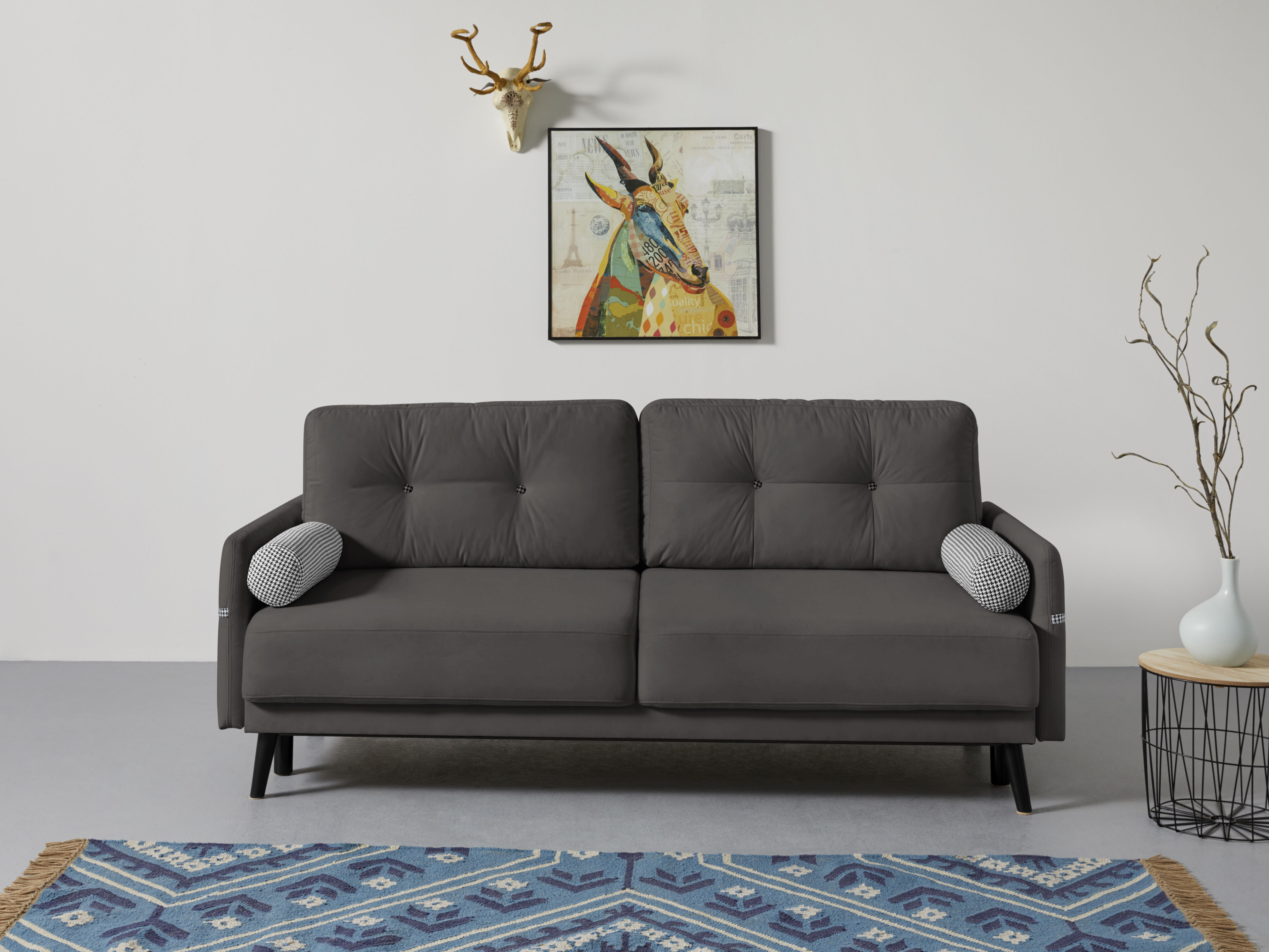 INOSIGN Schlafsofa "Emily", incl. Bettfunktion und Bettkasten, Seitentache günstig online kaufen