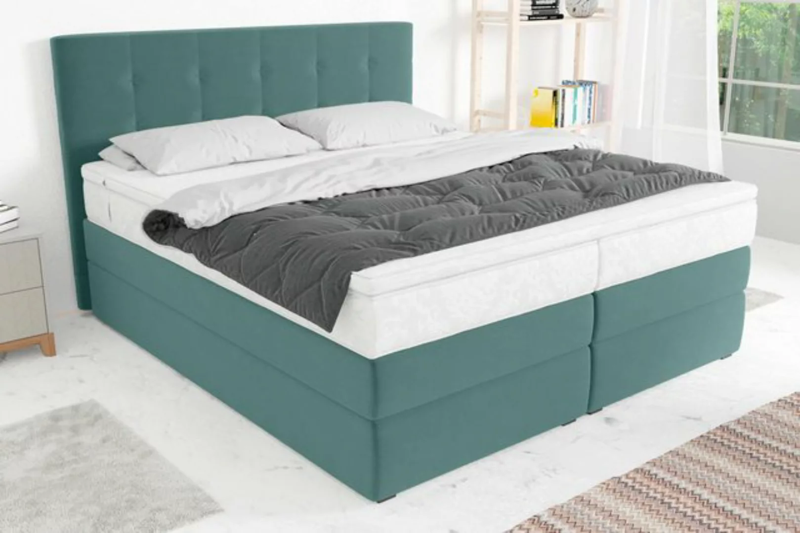 Stylefy Boxspringbett Palermo (Schlafzimmerbett, Bett), gepolstert günstig online kaufen