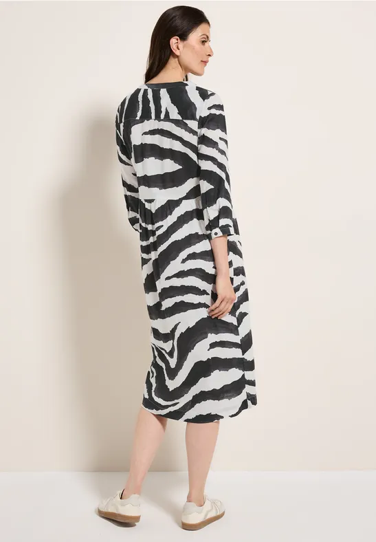Zebra Print Baumwollkleid günstig online kaufen