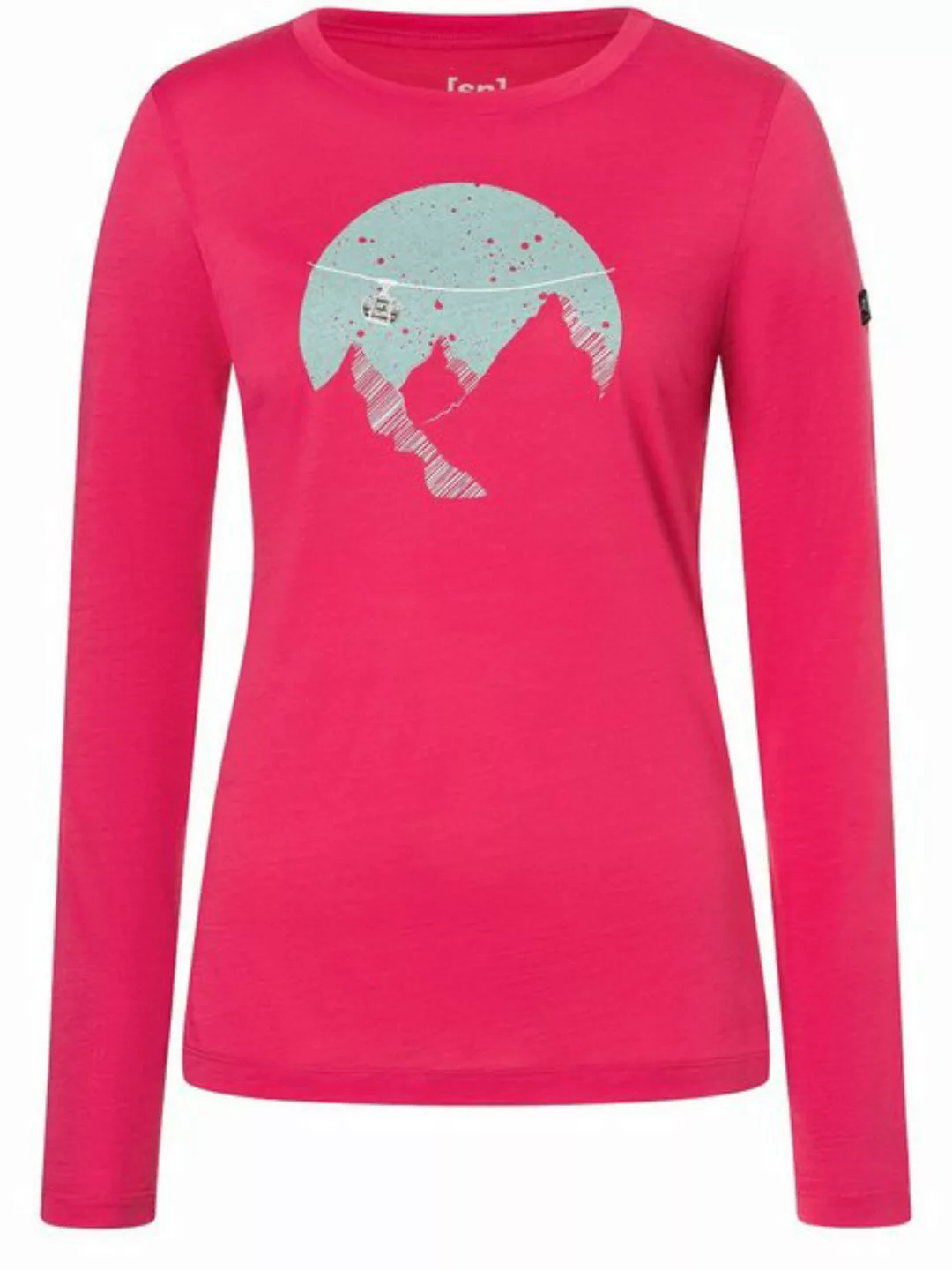 SUPER.NATURAL Sweatshirt für Damen, Merino GONDOLA Ski Motiv, atmungsaktiv günstig online kaufen