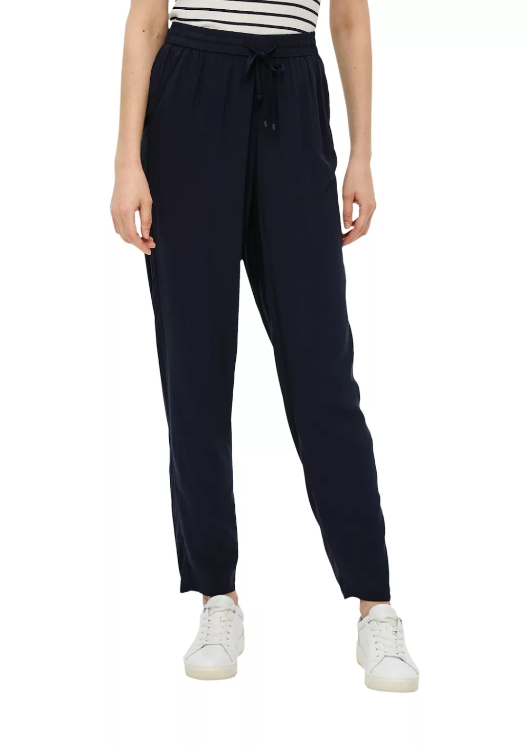 s.Oliver Stoffhose s.Oliver Ankle-Hose aus reiner Viskose in Navy (1-tlg) T günstig online kaufen