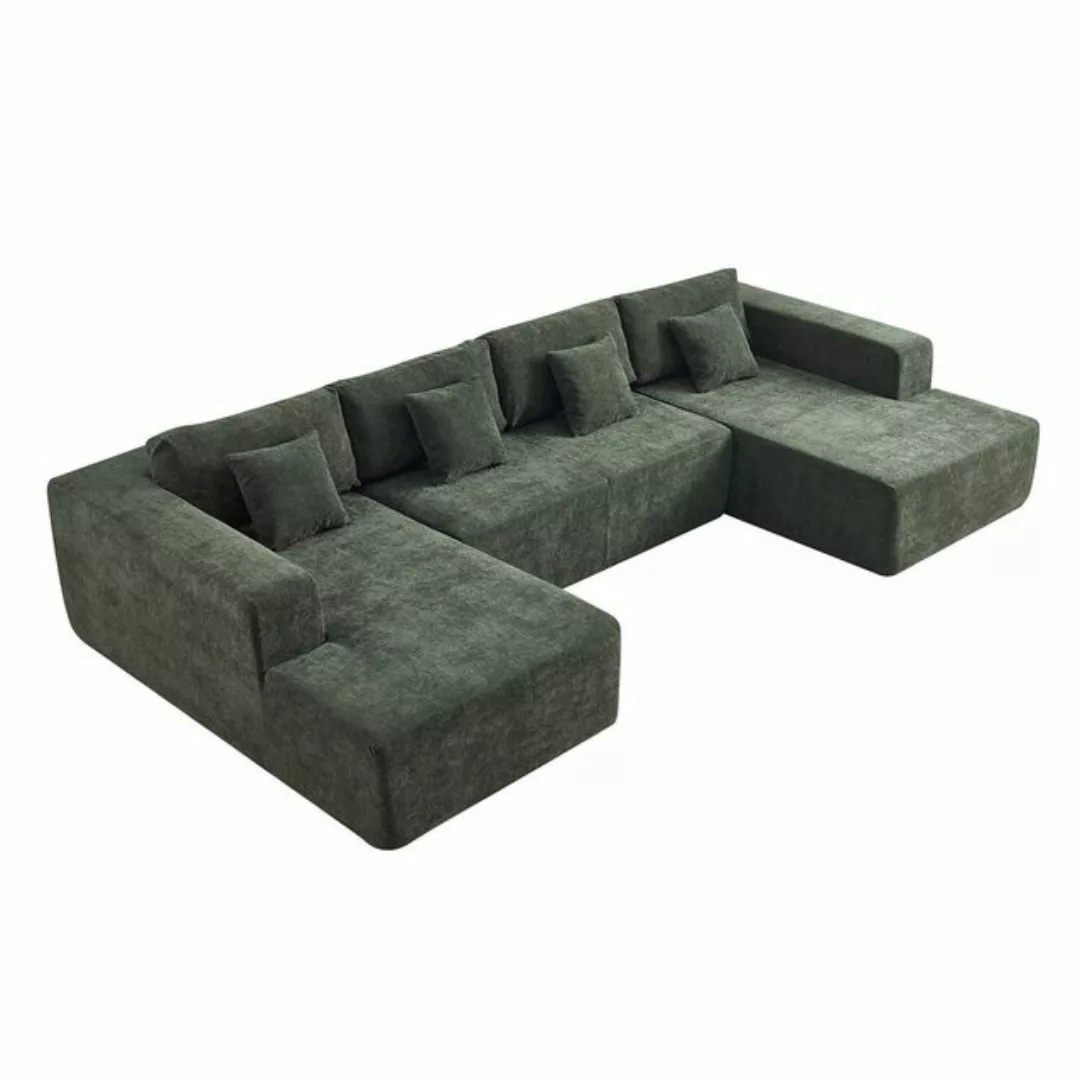 Sweiko Ecksofa Wohnzimmersofa,Ecksofa,Polstersofa,U-förmiges 6-Sitzer Sofa, günstig online kaufen