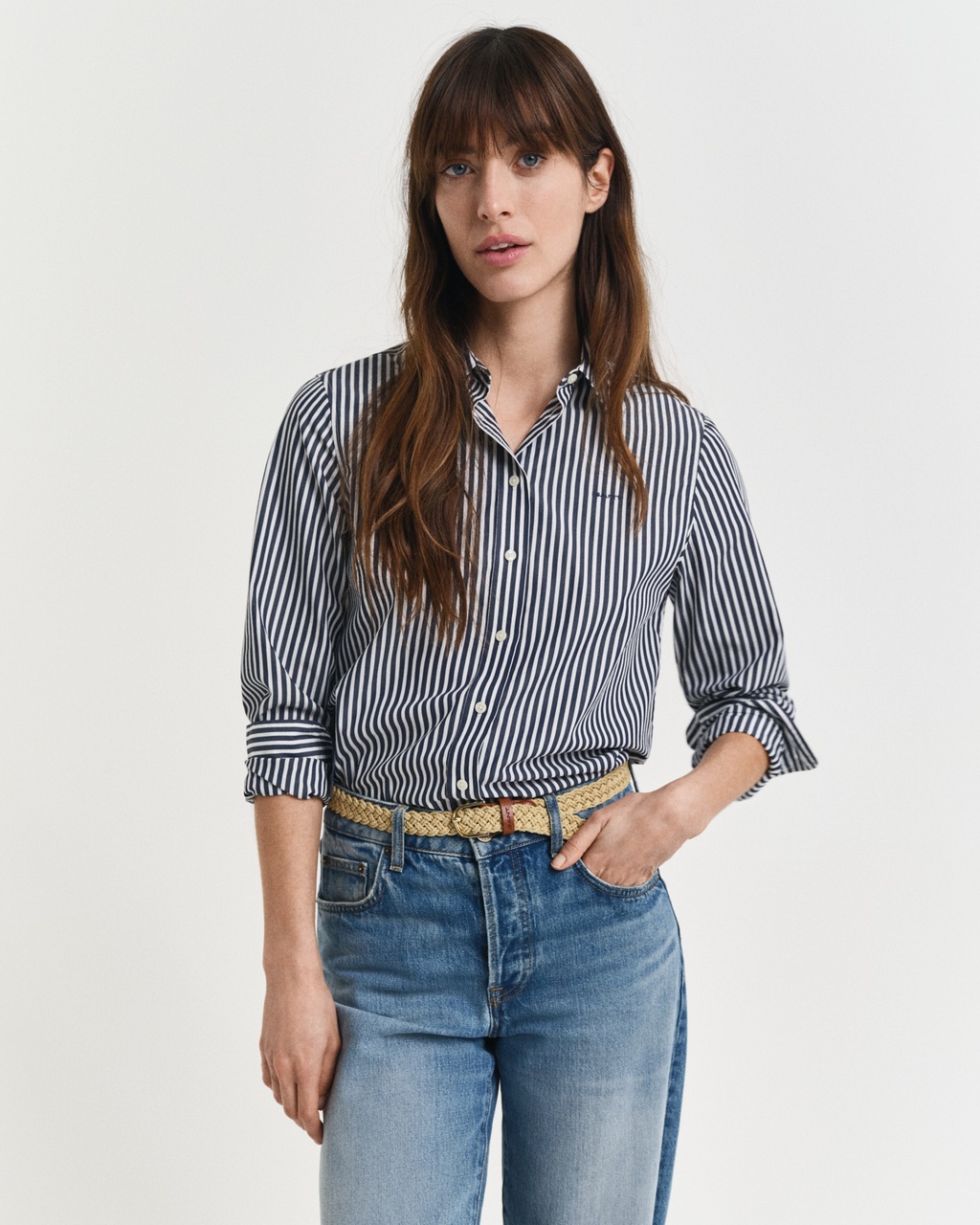 Gant Hemdbluse "REG POPLIN STRIPED SHIRT", mit einer kleinen Logostickerei günstig online kaufen