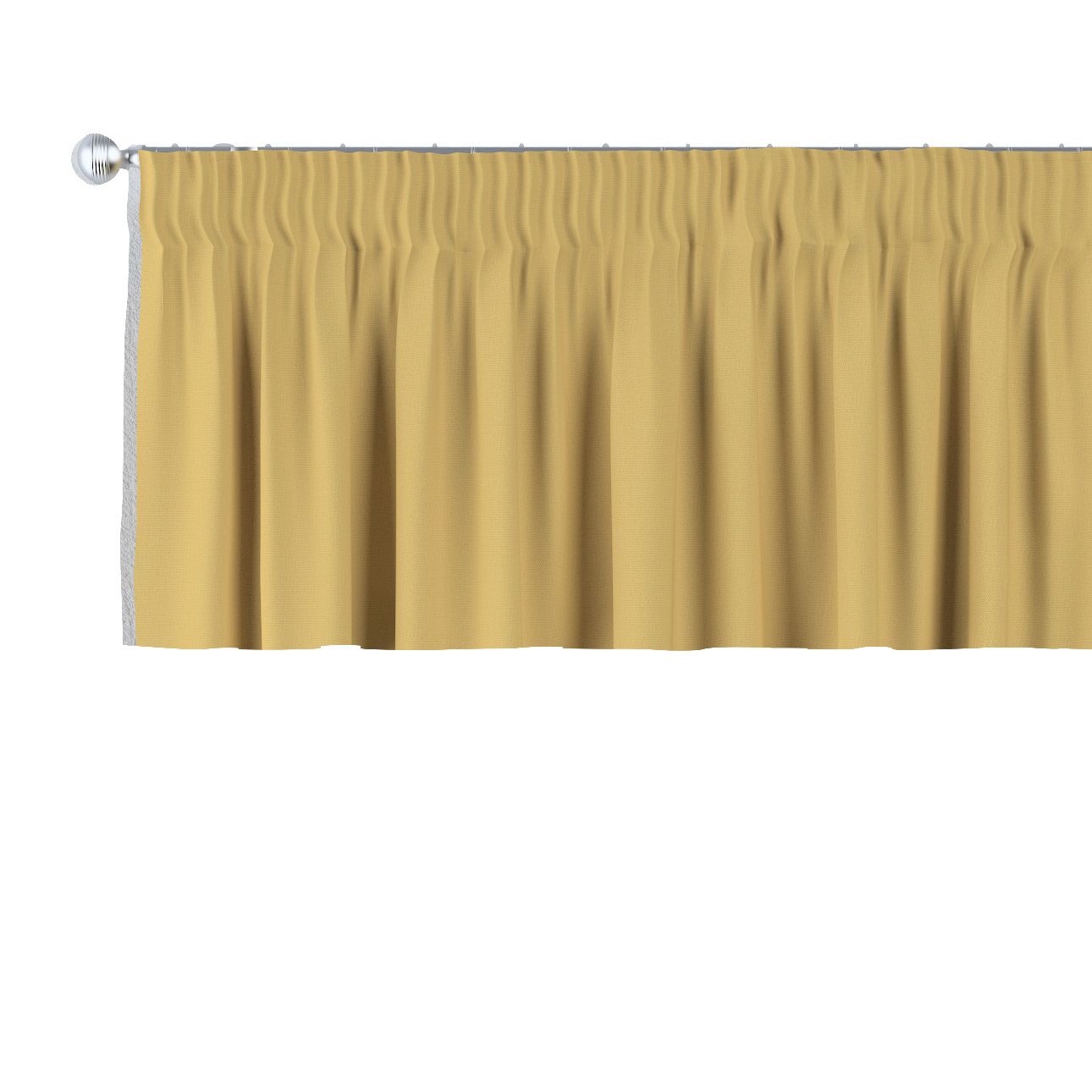 Kurzgardine mit Kräuselband, chiffongelb, 390 x 40 cm, Cotton Panama (702-4 günstig online kaufen