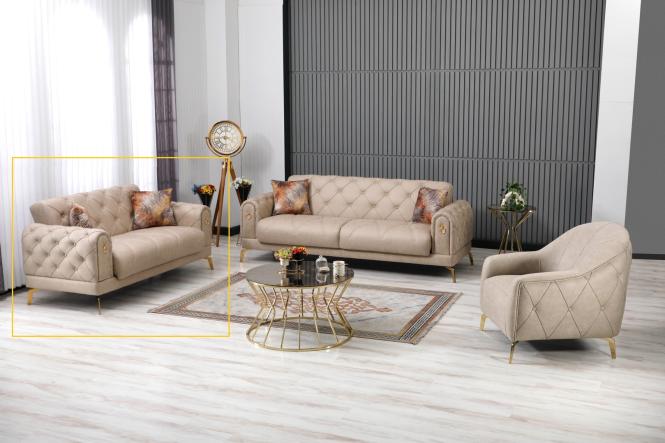 2-Sitzer Sofa ca. 175x83x91 cm Cappuccino günstig online kaufen