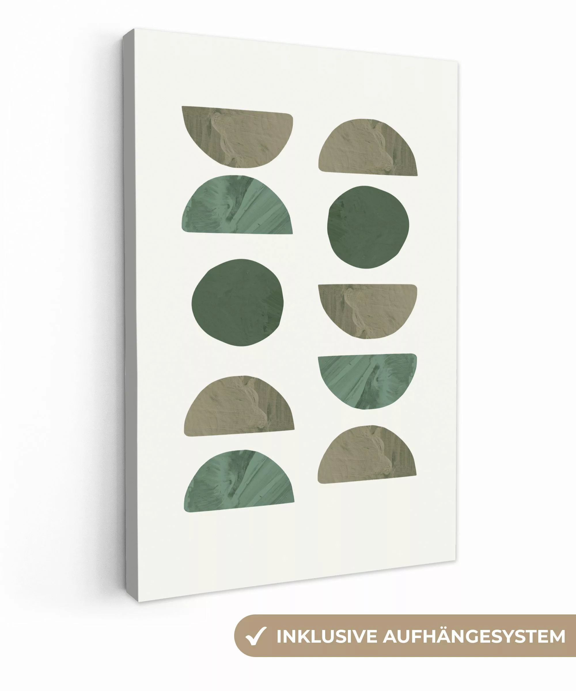 OneMillionCanvasses® Leinwandbild Formen - Grün - günstig online kaufen