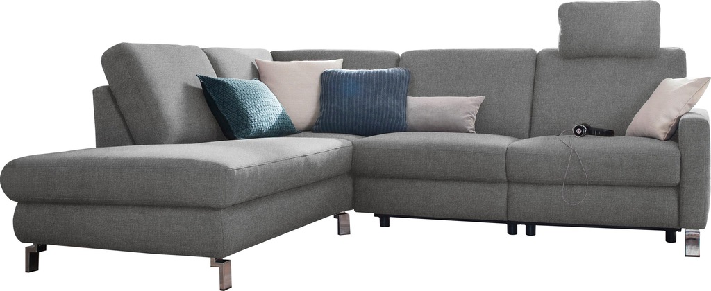 3C Candy Ecksofa "Mainau modern und elegant, mit gutem Sitzkomfort, L-Form" günstig online kaufen