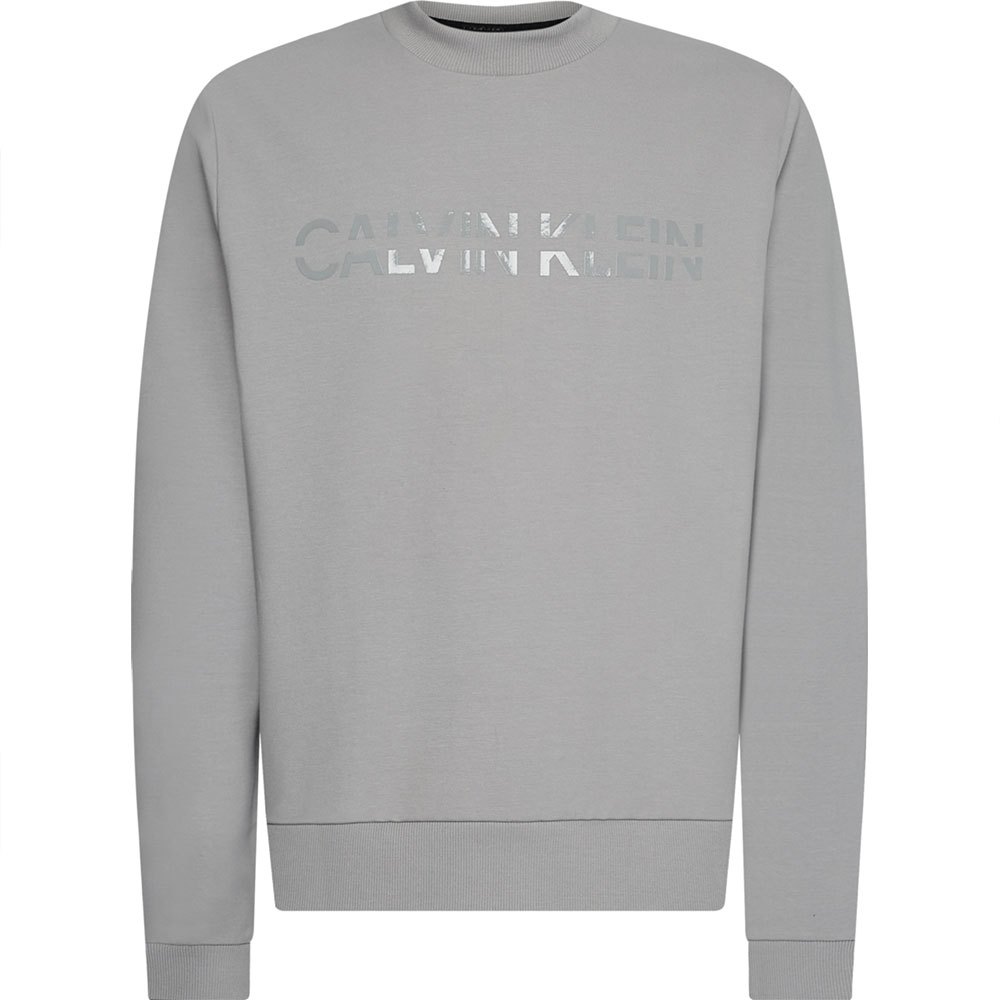 Calvin Klein Matt Shine Split Logo Sweatshirt L Grey Fog günstig online kaufen